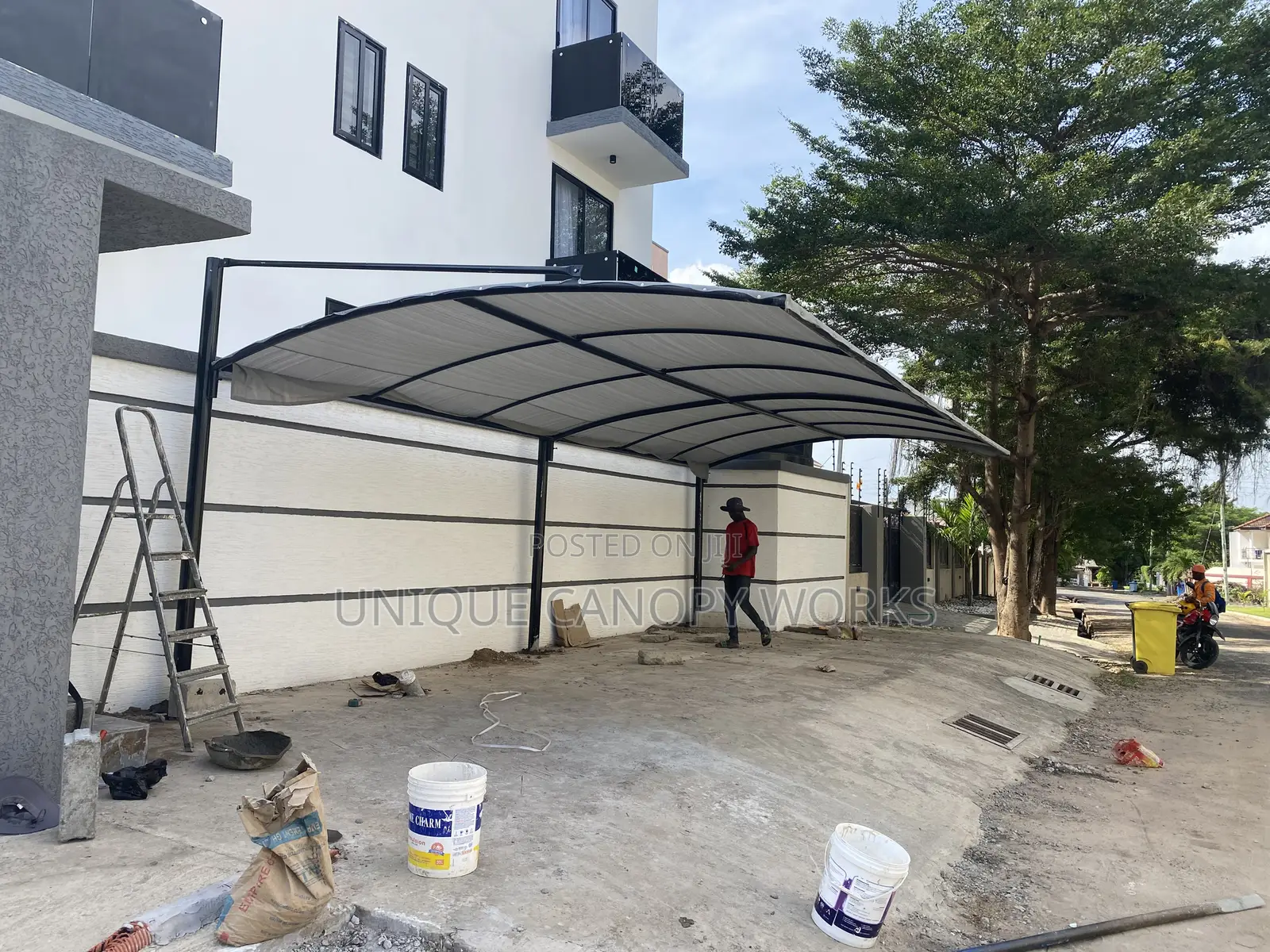 Grey Top Up Car Canopy