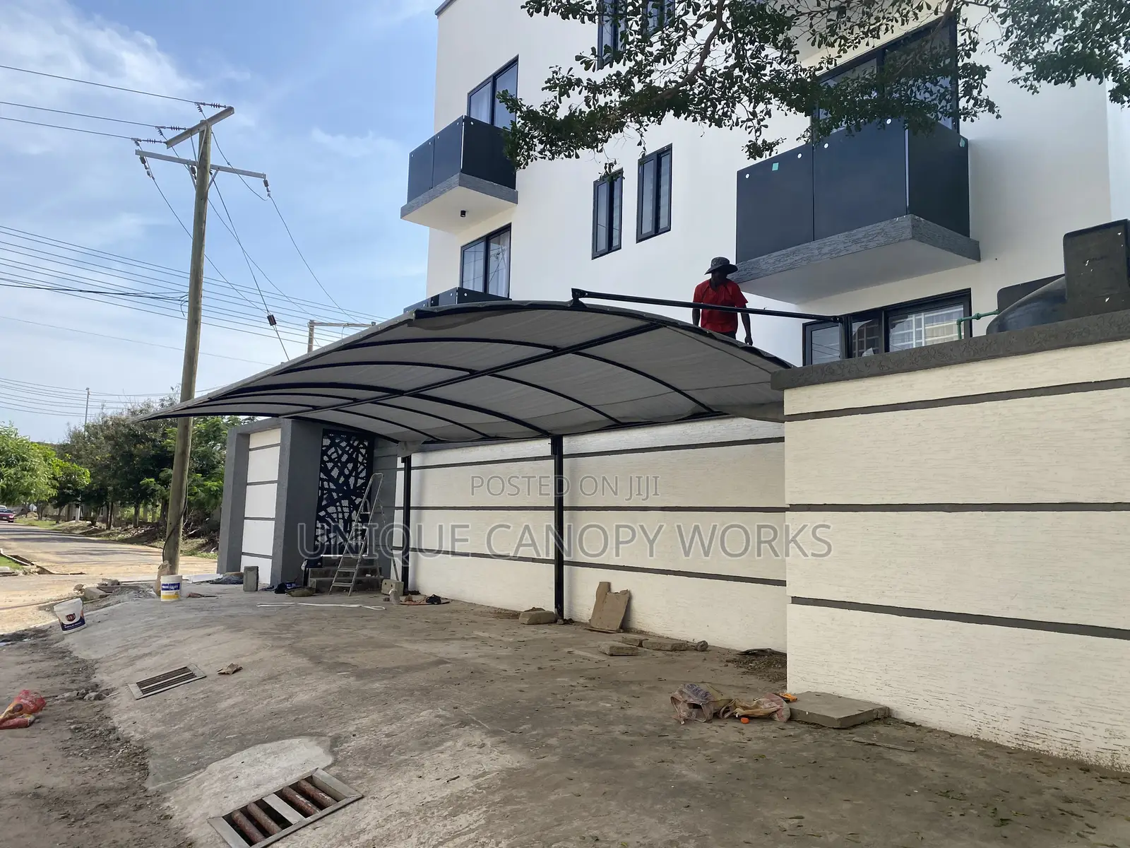 Grey Top Up Car Canopy