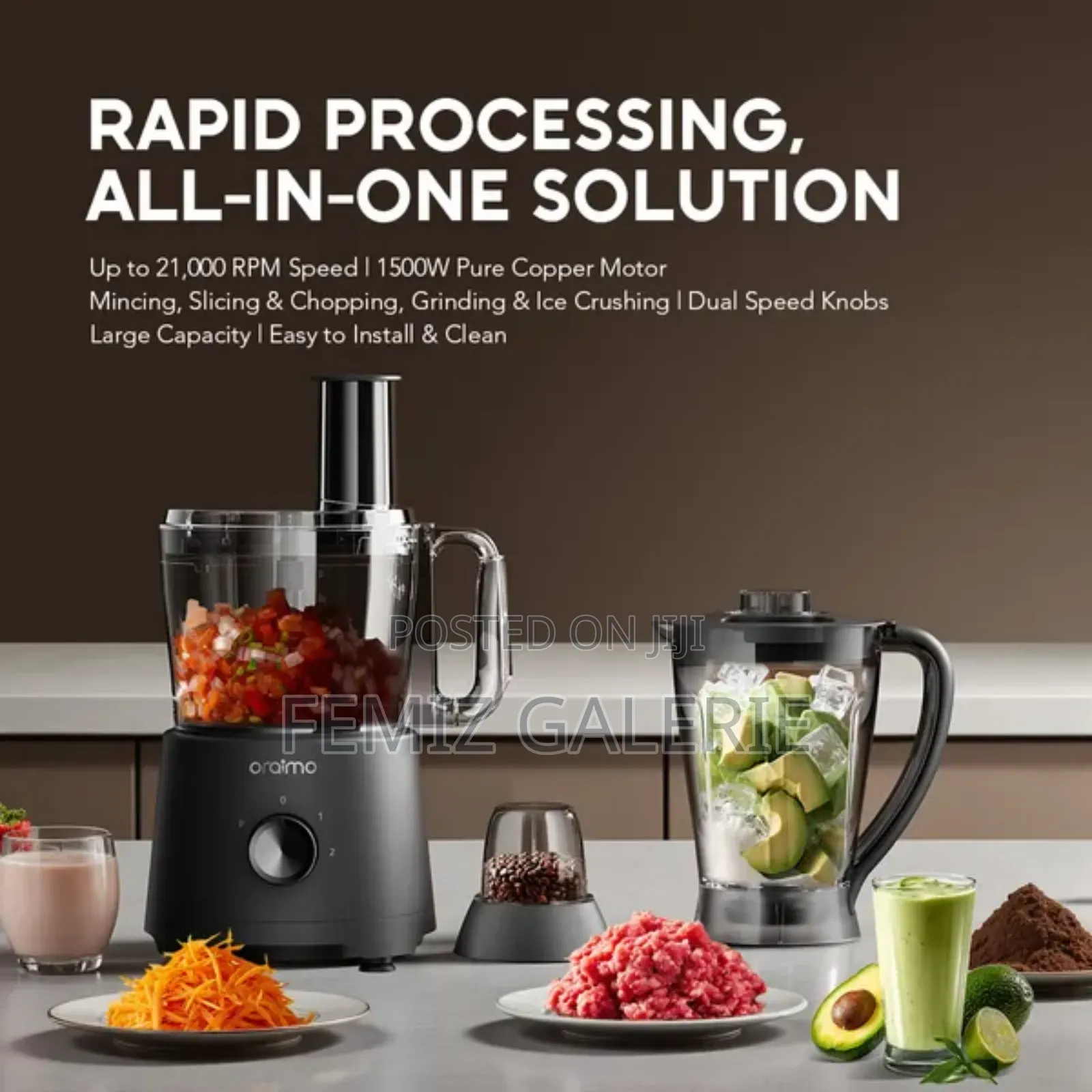 Oraimo Omniblend 1500w 4-in-1 Multifunctional Blender