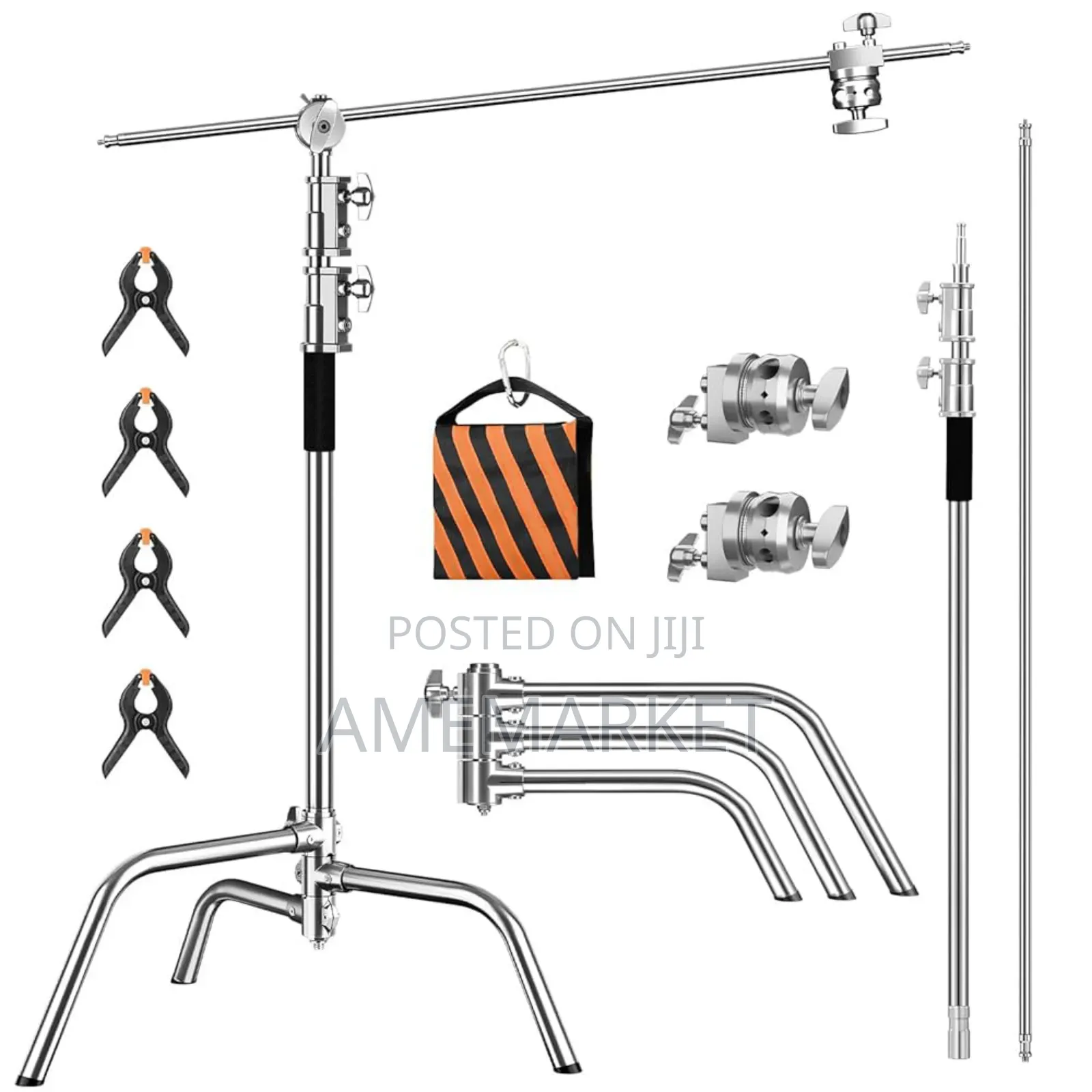 Stainless Steel Heavy Duty C Stand With Boom Arm-photography Stand