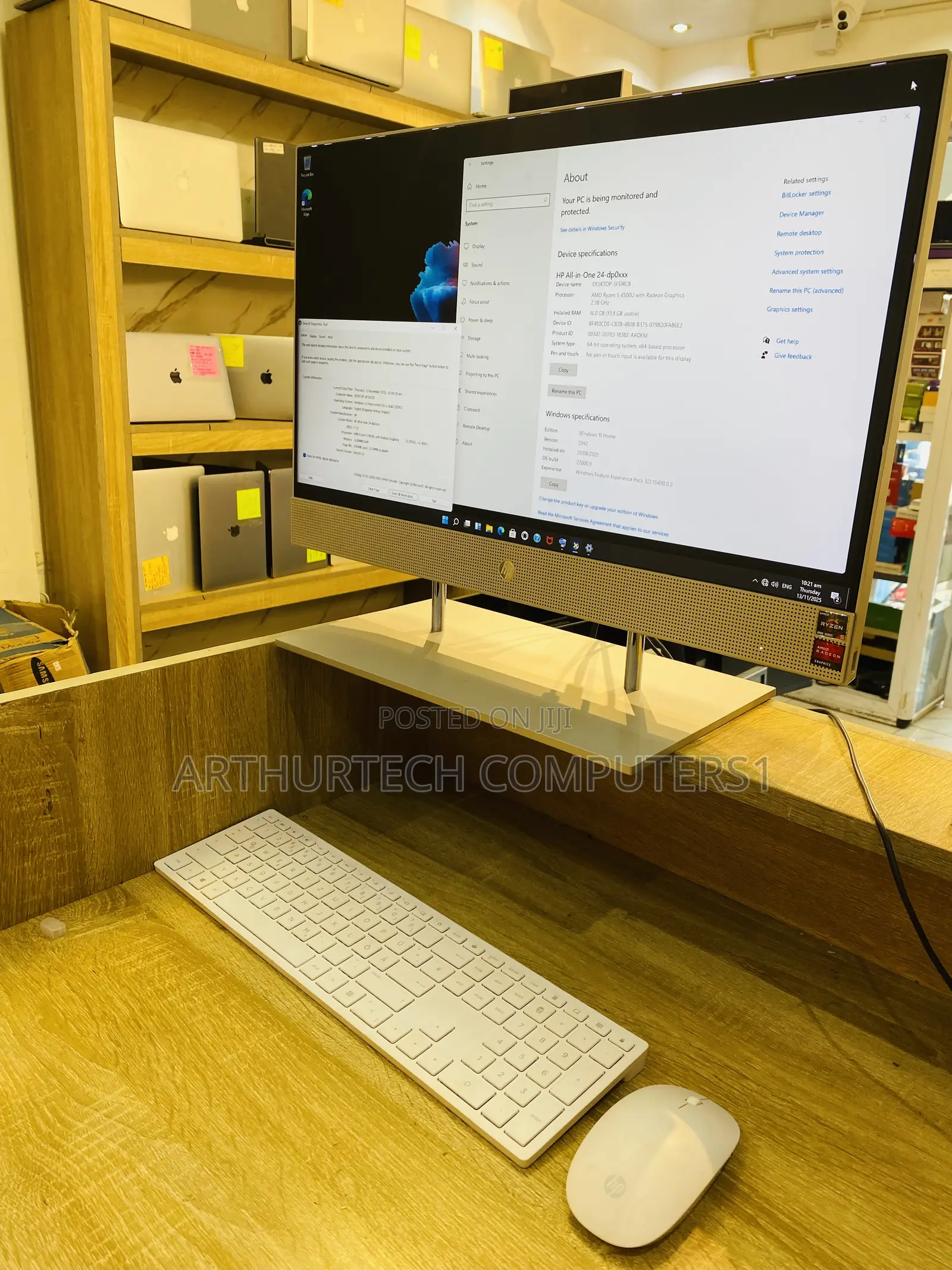 New Desktop Computer HP 200 G4 All-in-One 16GB AMD Ryzen 5 SSD 256GB