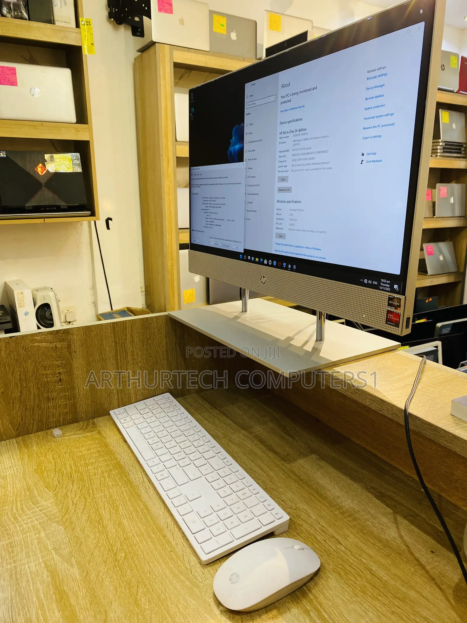 New Desktop Computer HP 200 G4 All-in-One 16GB AMD Ryzen 5 SSD 256GB