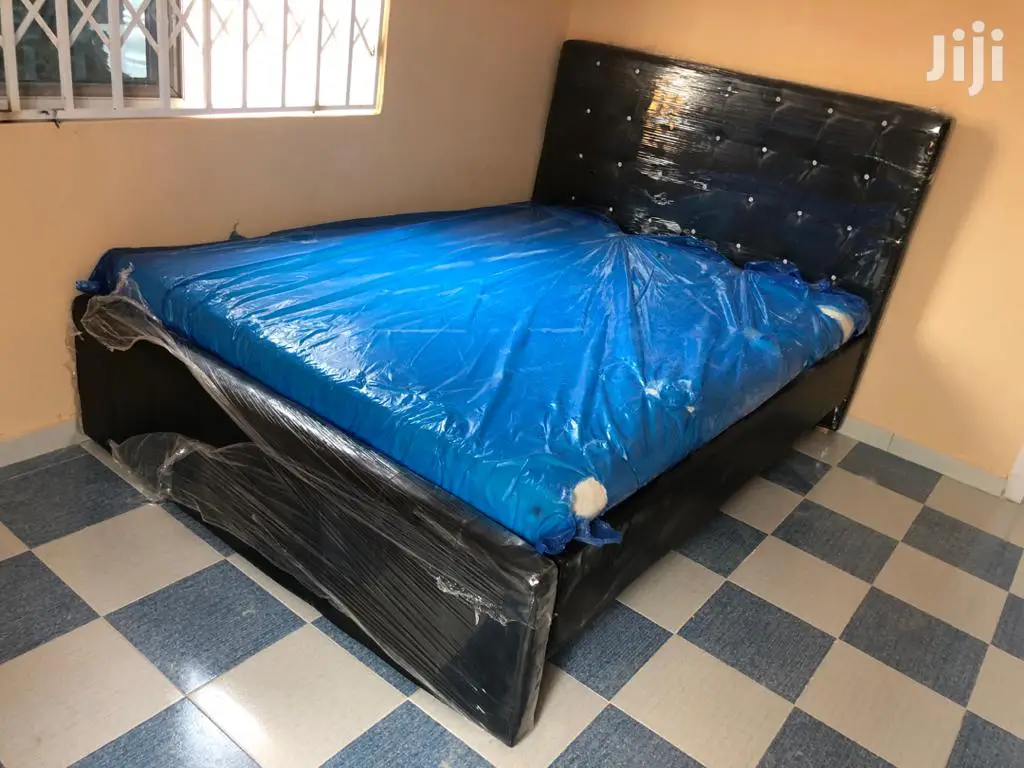 Black Double Bed With Matress. Free Delivery ❤❤