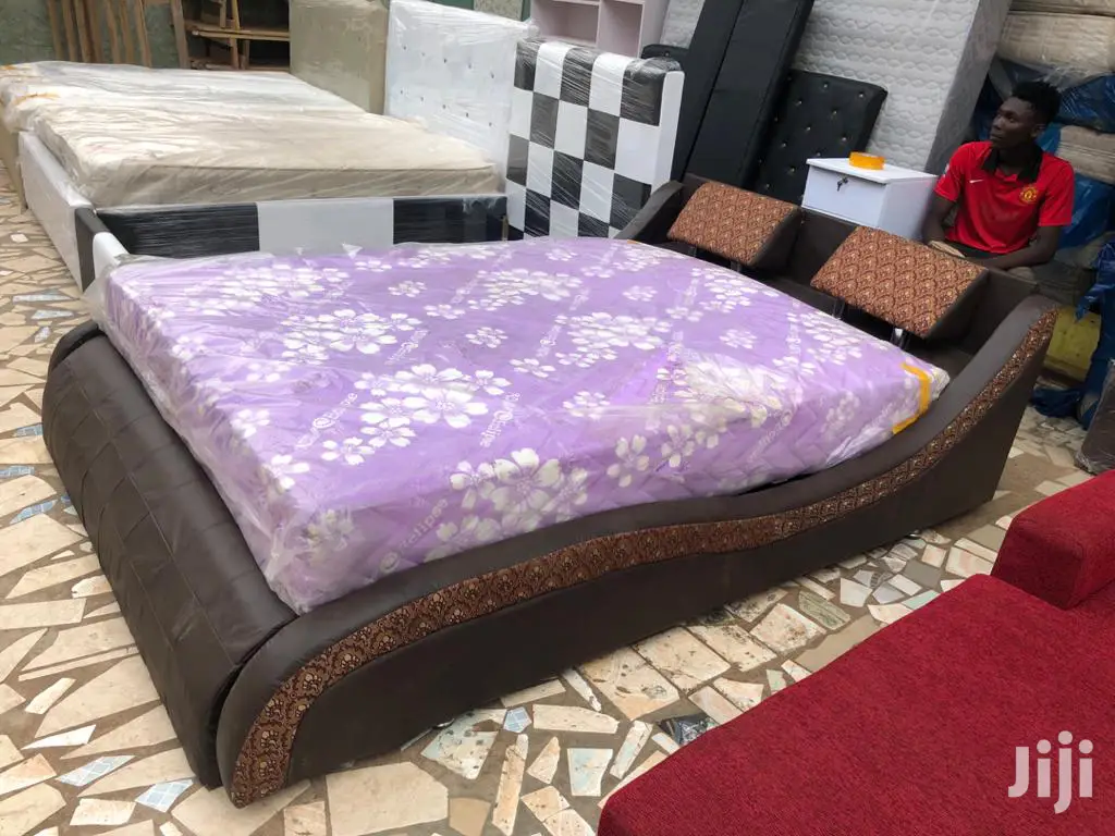 Uniquely Made Double Bed With Matress. Free Delivery