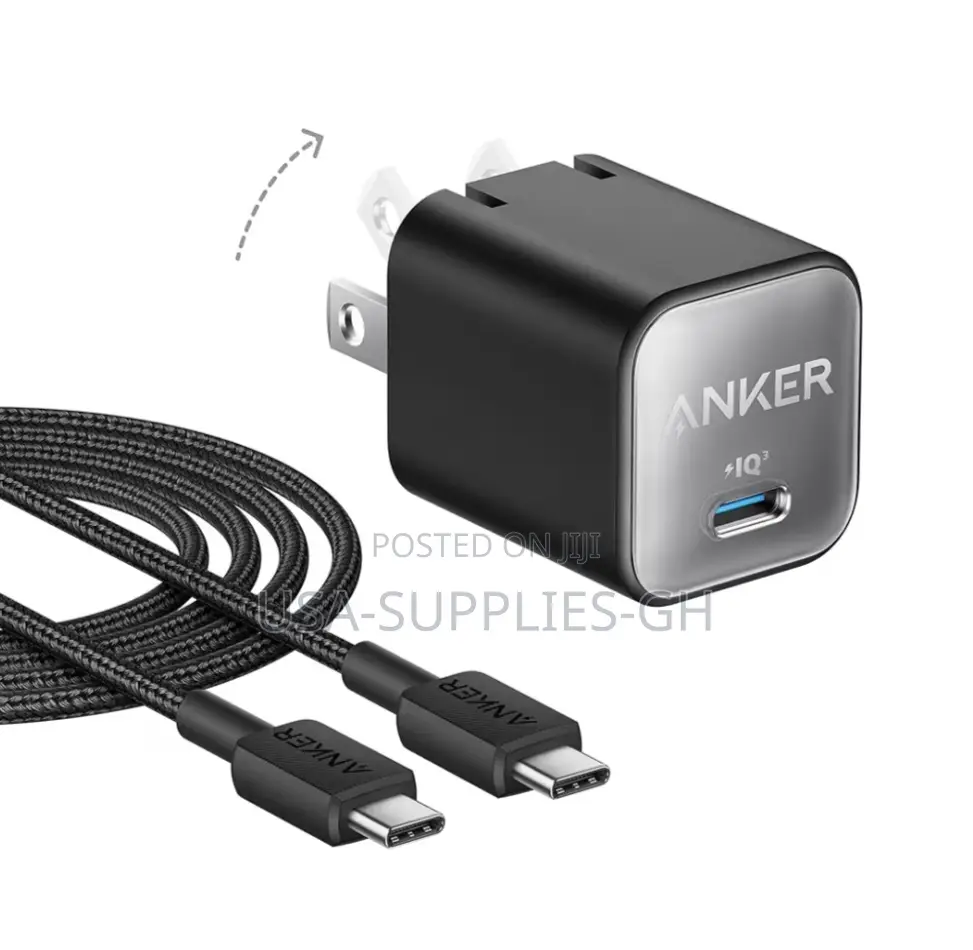 Anker Nano 511 Charger 30w With 6ft Usb-C to Usb-C Cable From Usa
