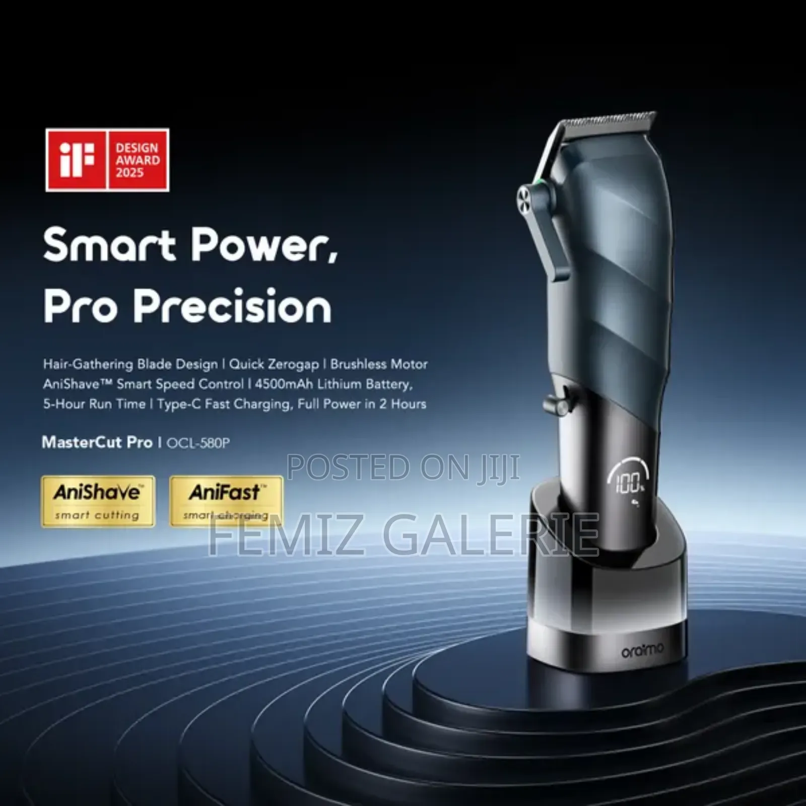 Oraimo Mastercut Pro 4500mah Anishavetm Smart Clipper
