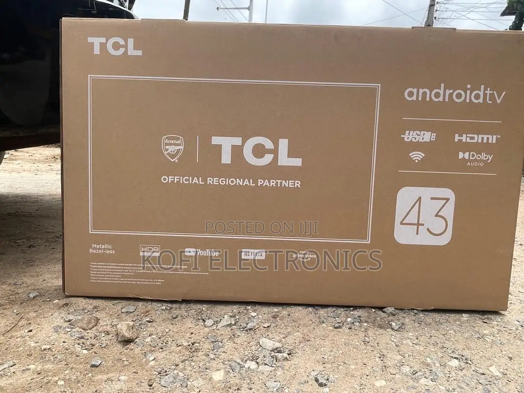 TCL 43” Android Tv Bezel-Less Design, Crystal Hd, Stunning Quality!