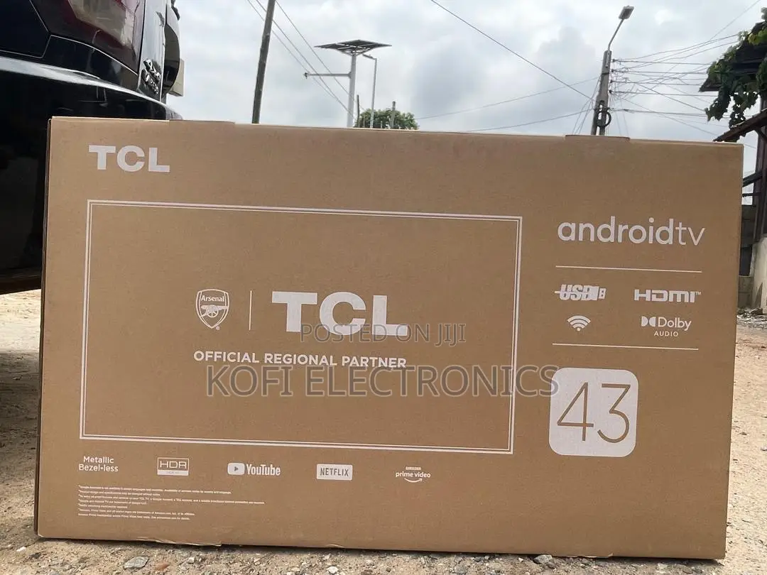 TCL 43” Android Tv Bezel-Less Design, Crystal Hd, Stunning Quality!