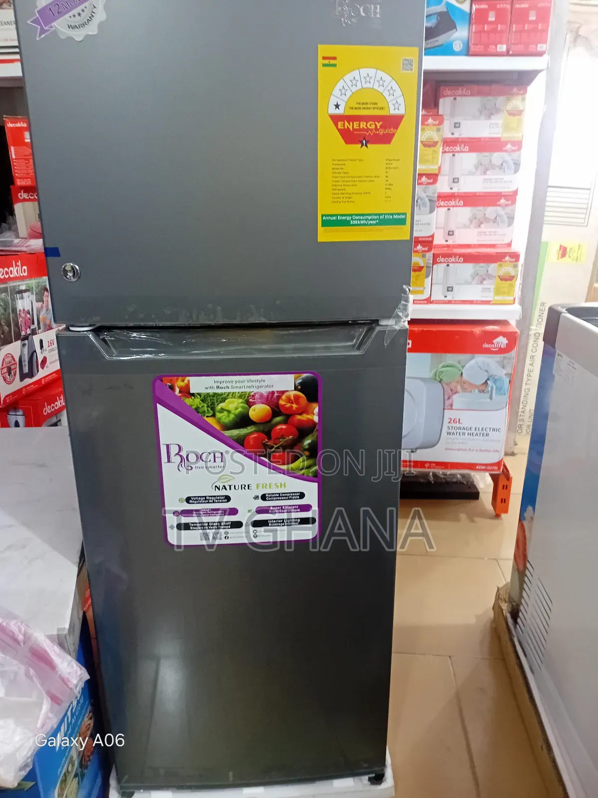 **Fresh Stock! Roch 220l Double Door Refrigerator**