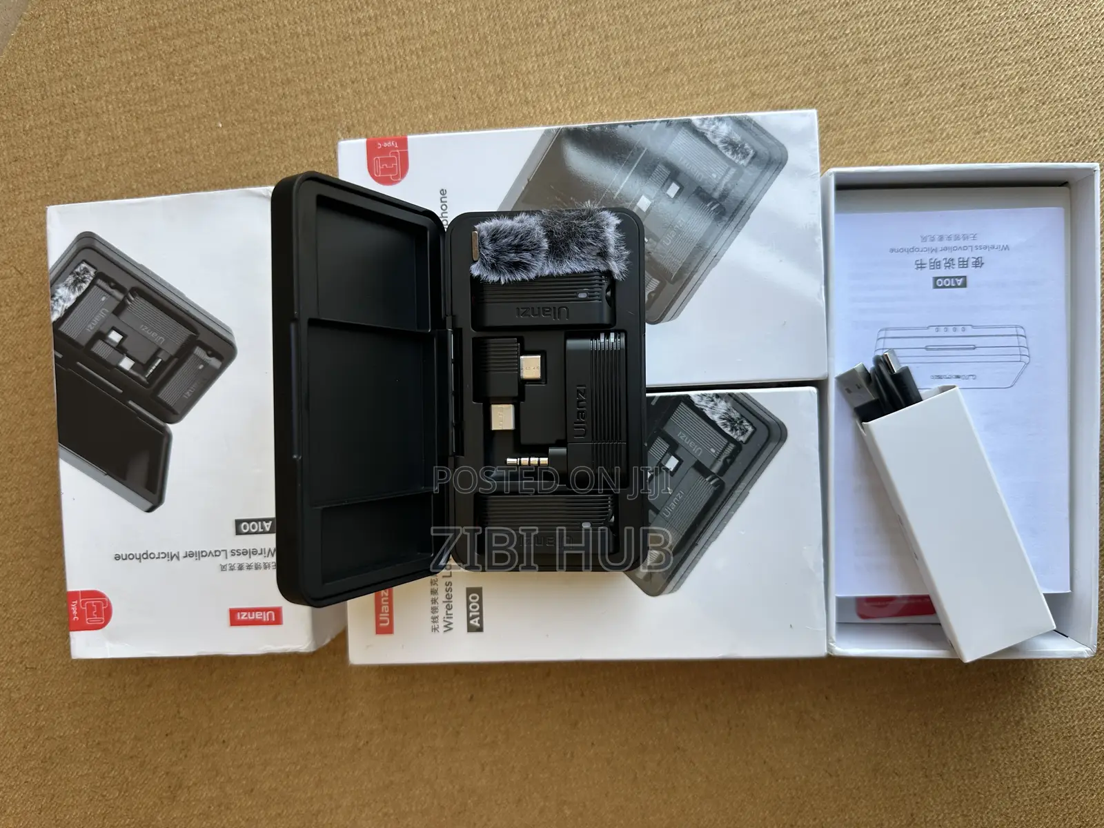 Ulanzi A100 Wireless Microphone Lavalier Mic for iPhone ,Camera