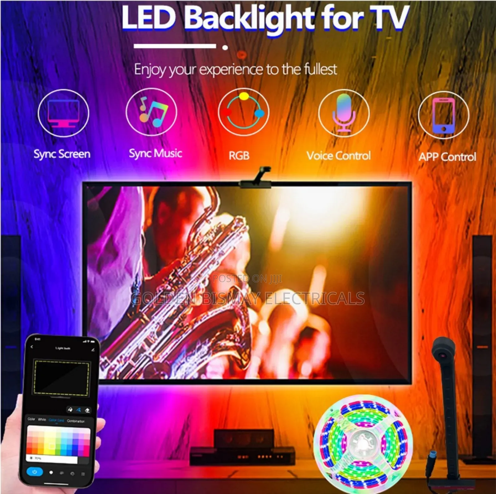 Intelligent Usb Strip Light With Camera, Remote Control, and Phone App