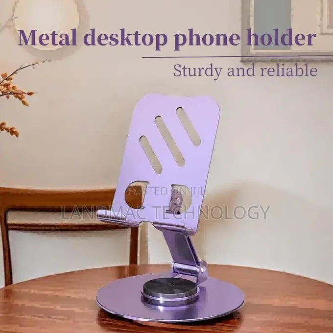 All-Metal Desktop Phone Tablet Stand Folding and Rotating
