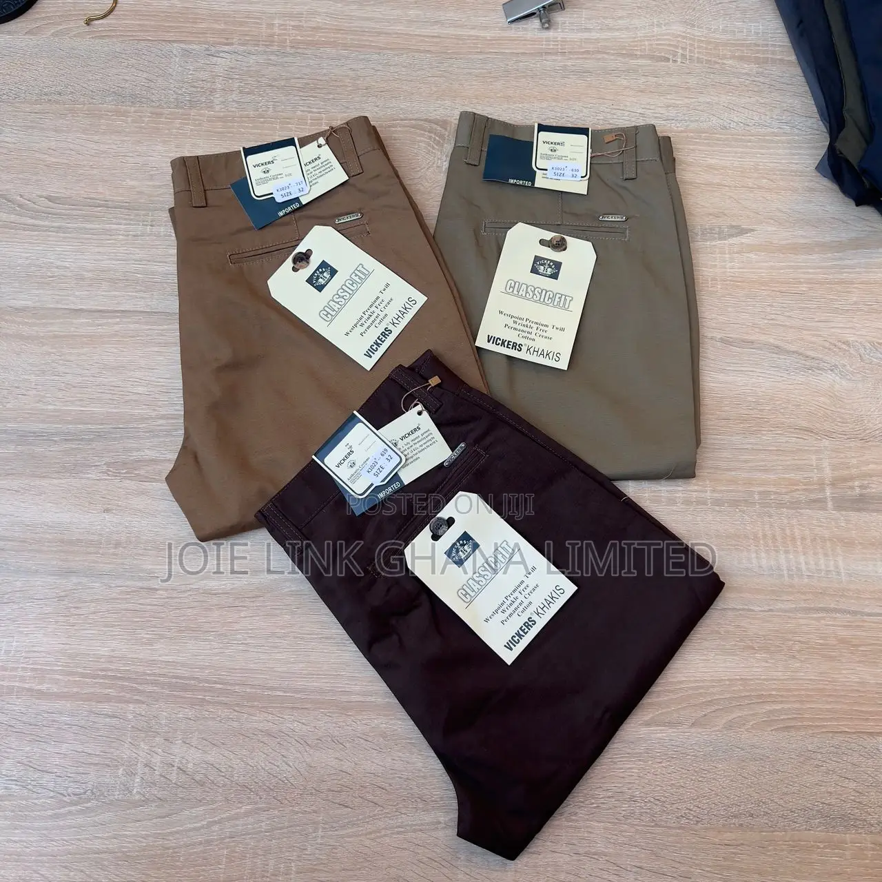 Vickers Khaki Trousers - (Non-Stretch)