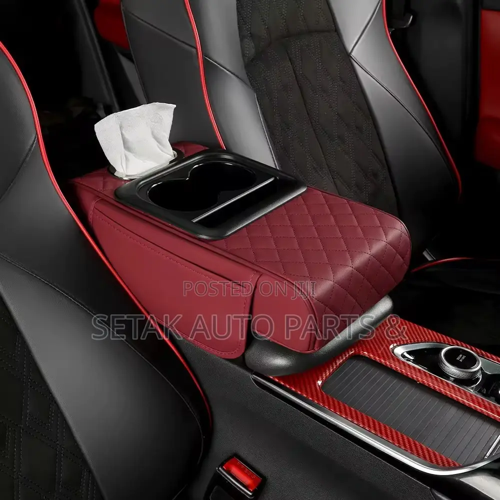 Car Armrest Storage Box Center Organizer Cup Holder Storage Box