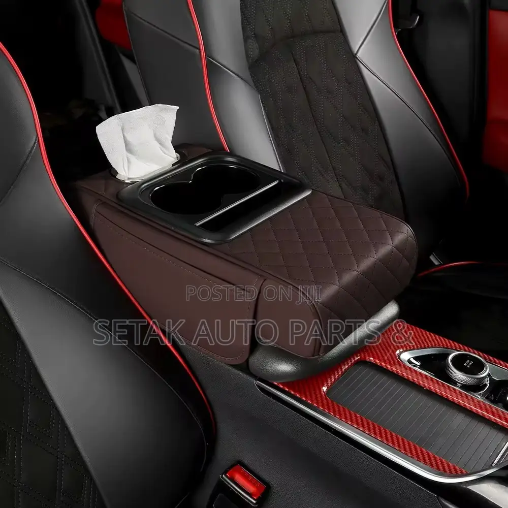 Car Armrest Storage Box Center Organizer Cup Holder Storage Box