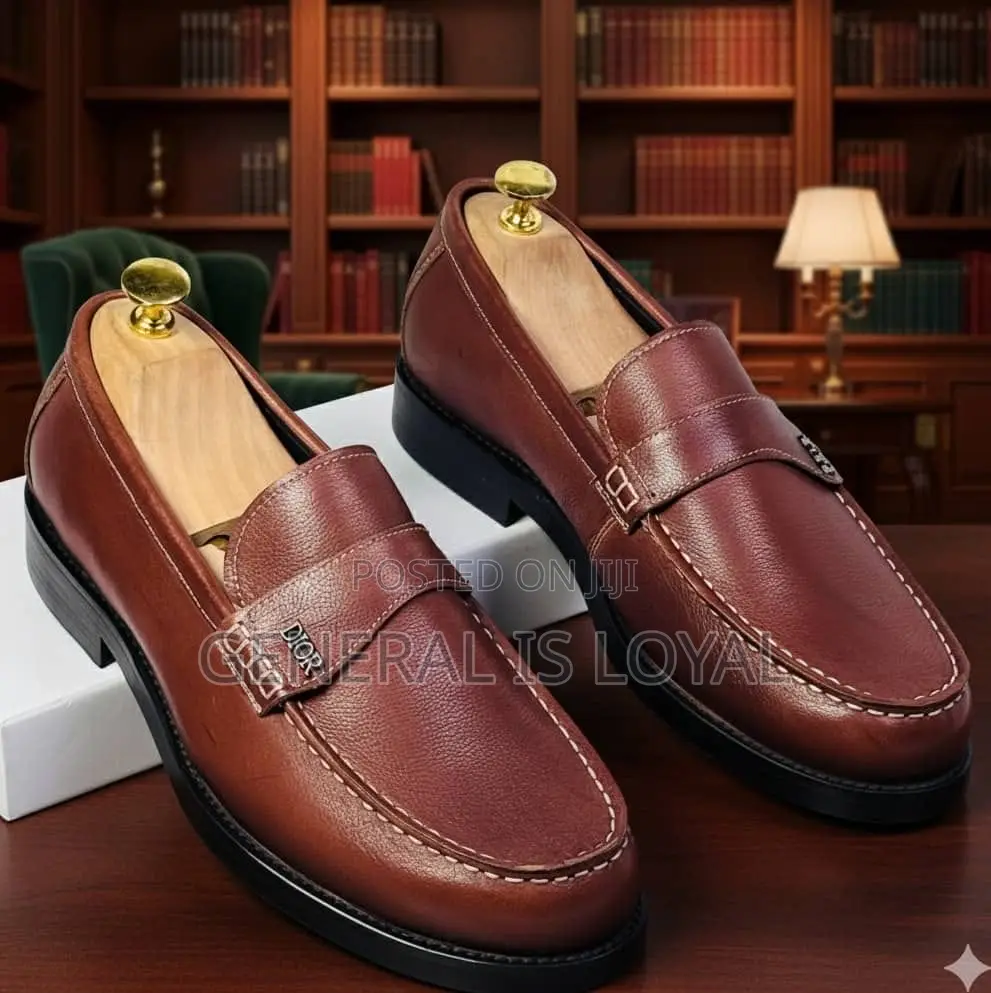 Dior Brown Men’S Leather Loafers