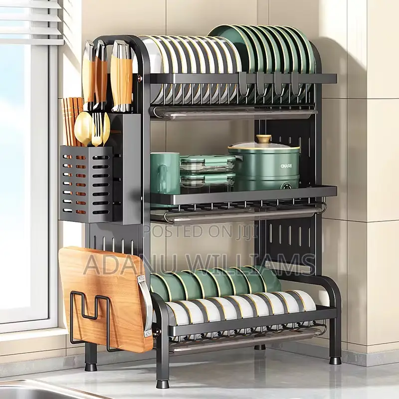 Top Notch Multifunctional 3-Tiers Kitchen Dish Drying Rack Organizer
