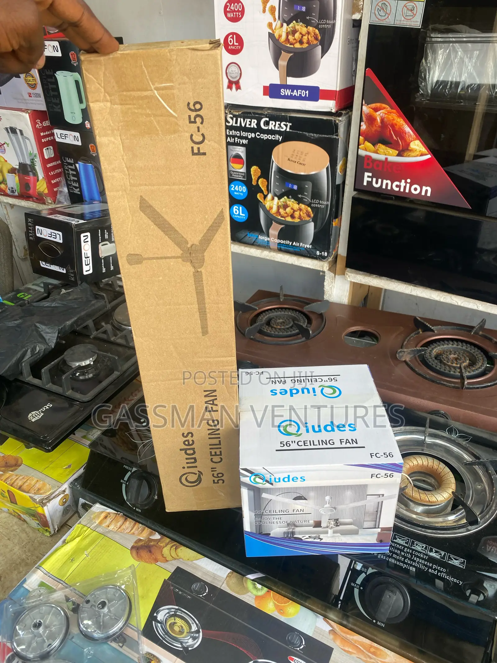 Quides Long Blade Fan
