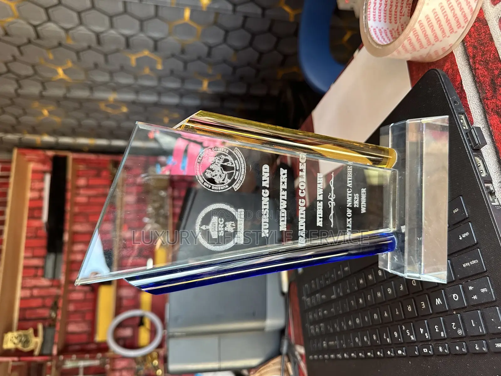 Crystal Glass Plaque