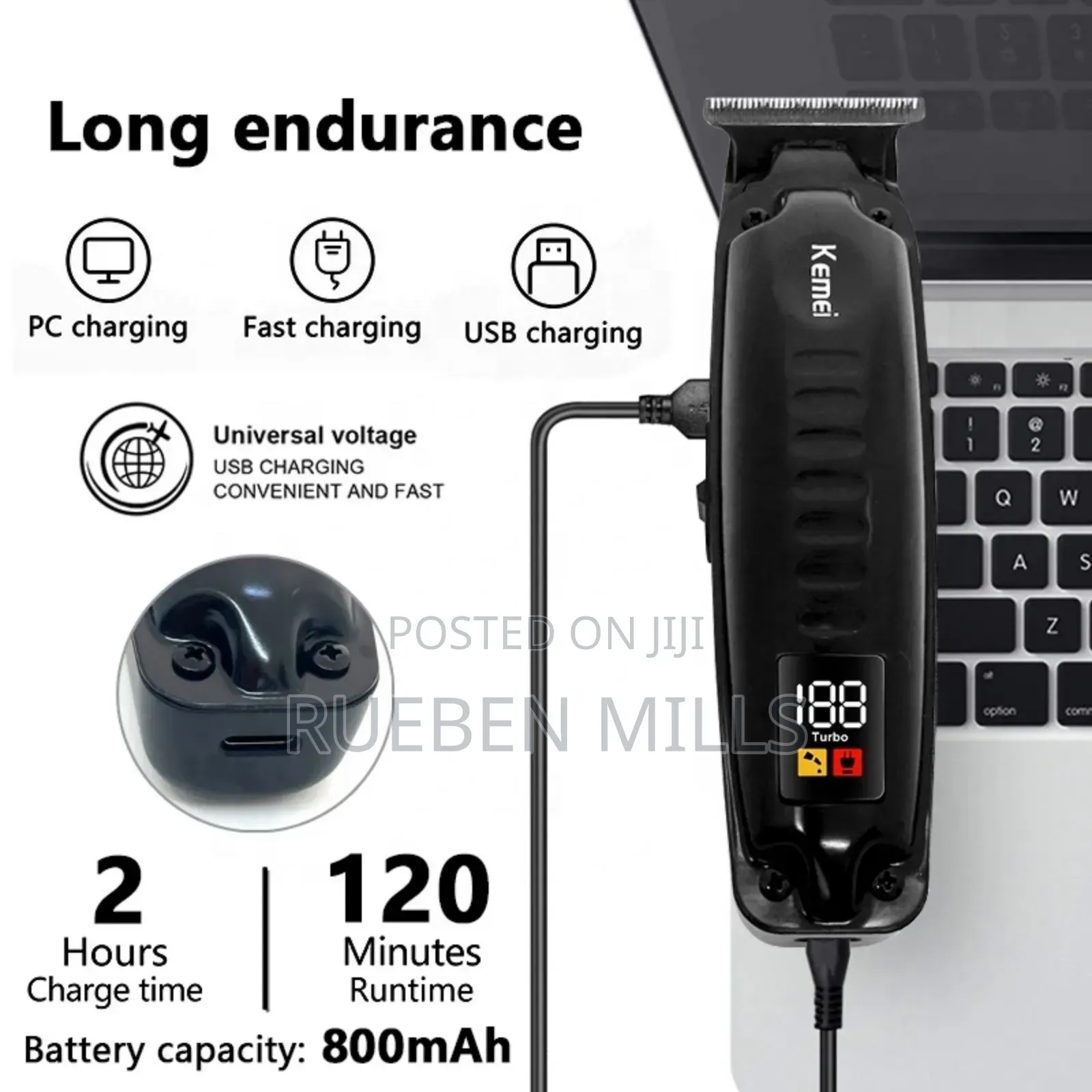 Smooth Shaving Kemei Km-1578 Skin Machine Beard Trimmer Detailer