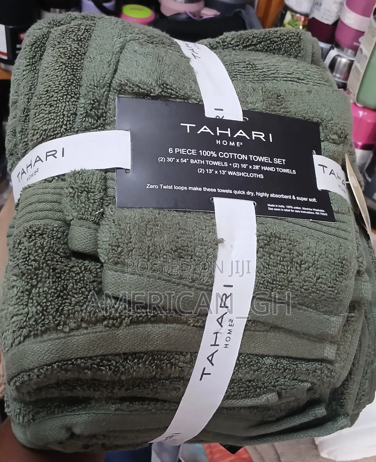 6 Pieces 100% Cotton Towel Set
