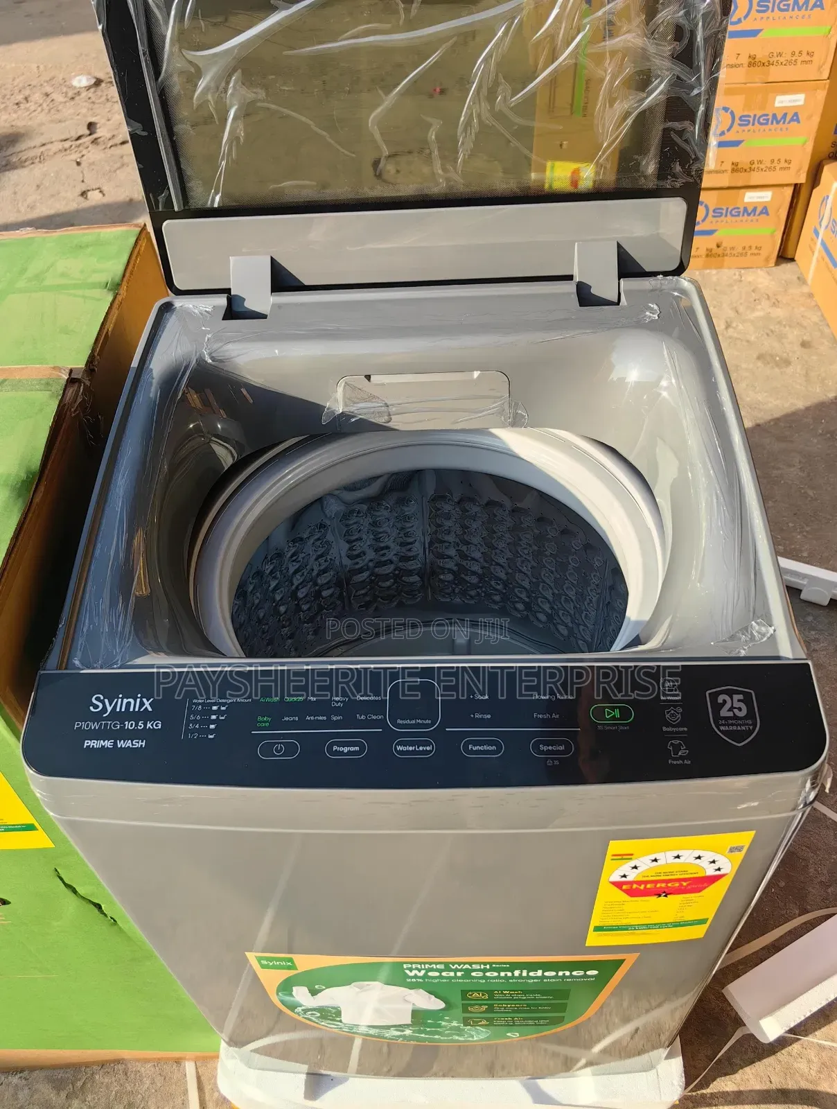 7 Stars Syinix 10.5kg Top Load Fully Automatic Washing Machine Ghc3199