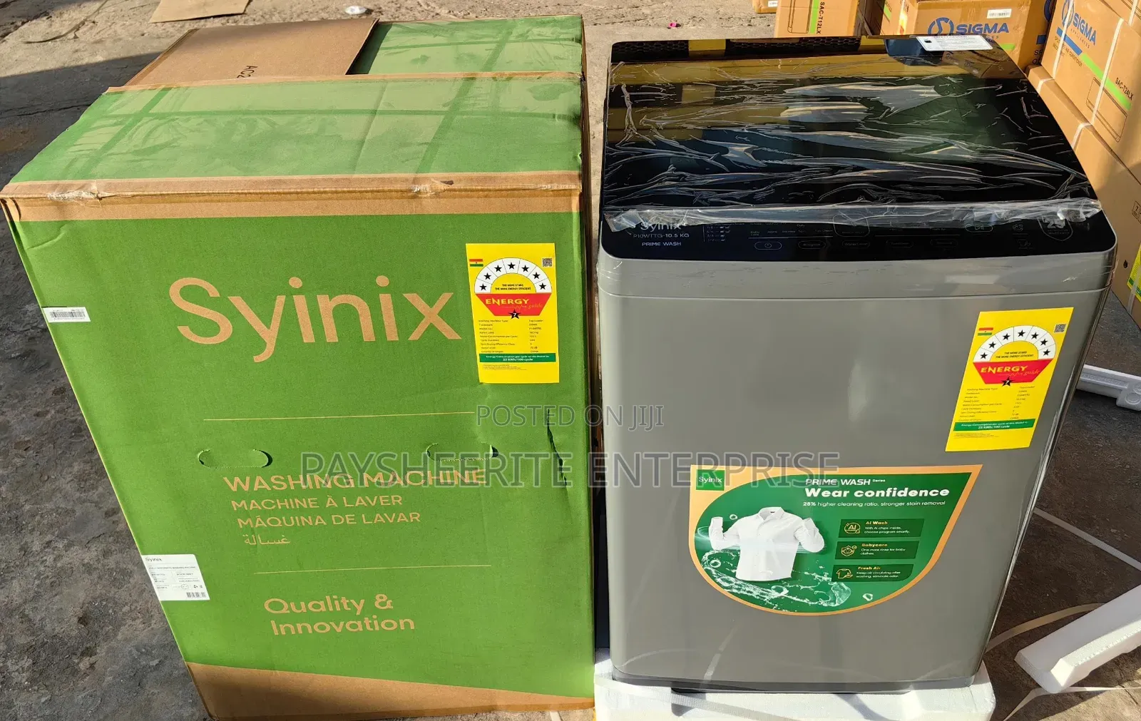 7 Stars Syinix 10.5kg Top Load Fully Automatic Washing Machine Ghc3199