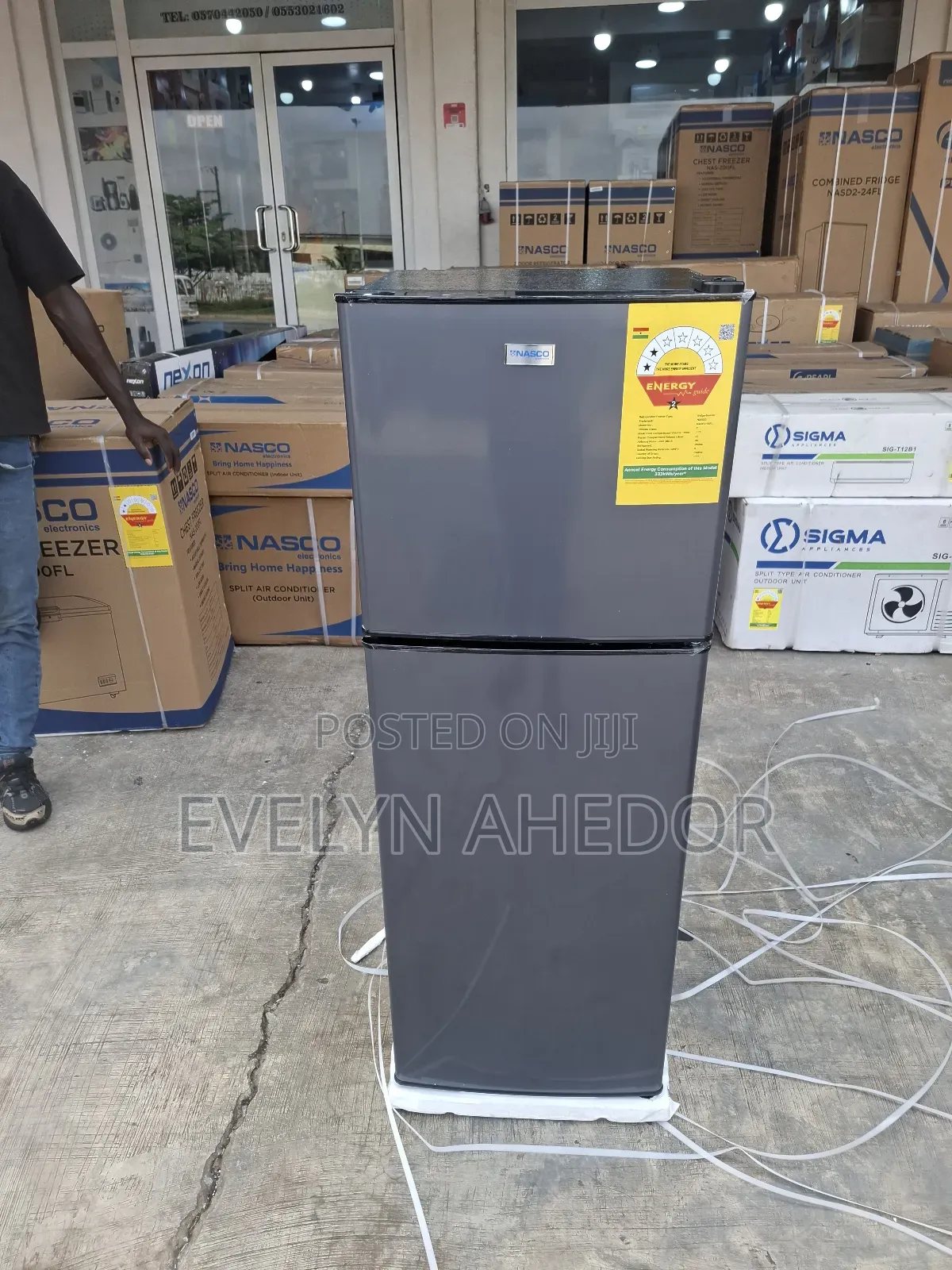 Nasco Top Freezer 158ltrs Double Door Fridge