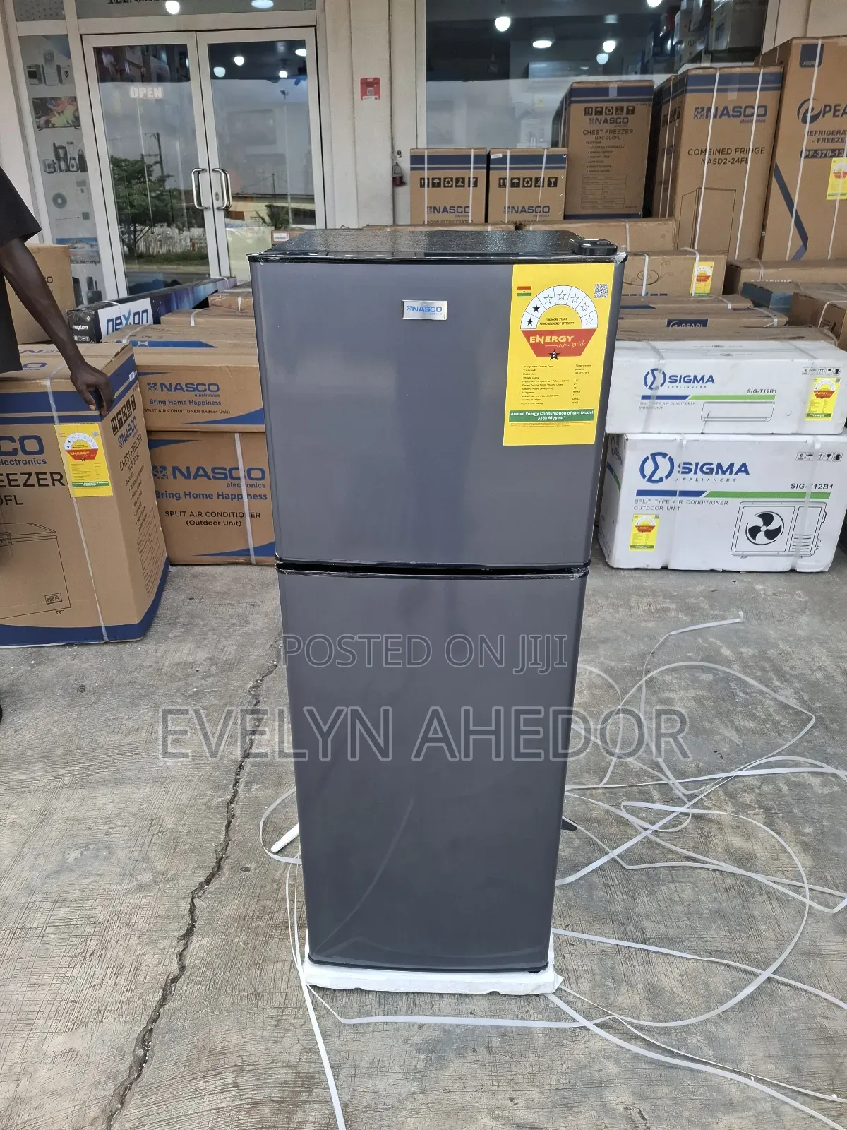Nasco Top Freezer 158ltrs Double Door Fridge