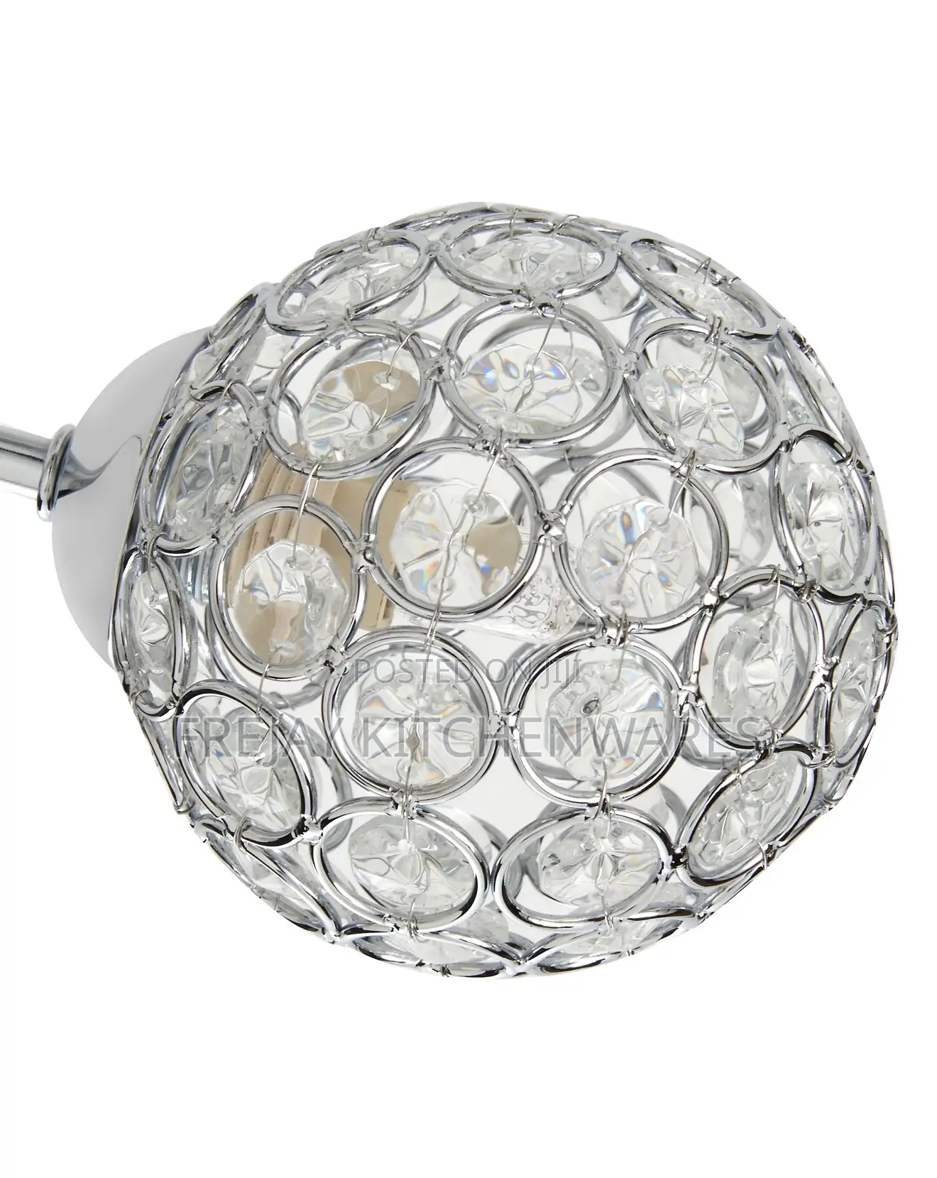Colours Mantus Brushed Glass Metal Chrome Effect 5 Lamp Ceiling Light