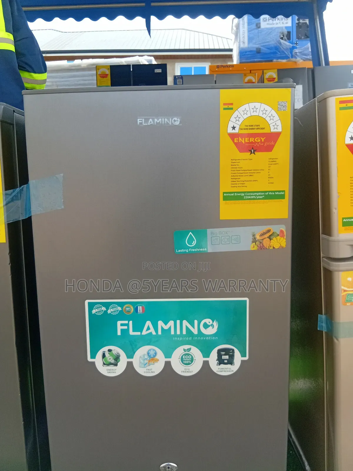 **Flamino 91l Space-Saving Refrigerator With Low Power Consumption**