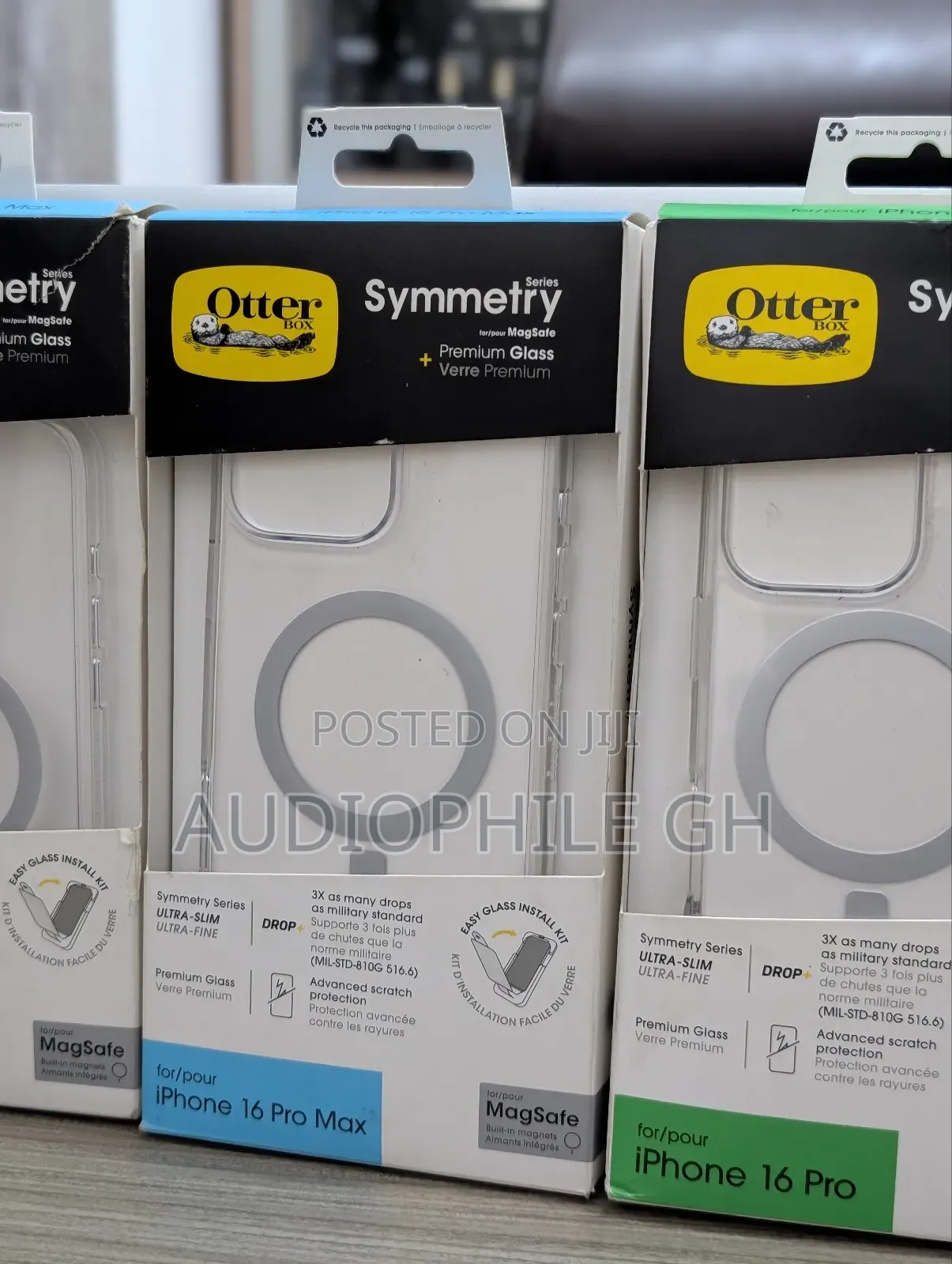Otterbox iPhone 16 Pro Max Symmetry Clear Case + Premium Glass Magsafe
