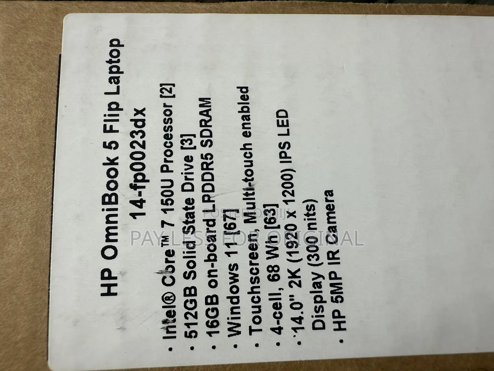 New Laptop HP OmniBook 5 14" 16GB Intel Core 7 SSD 512GB