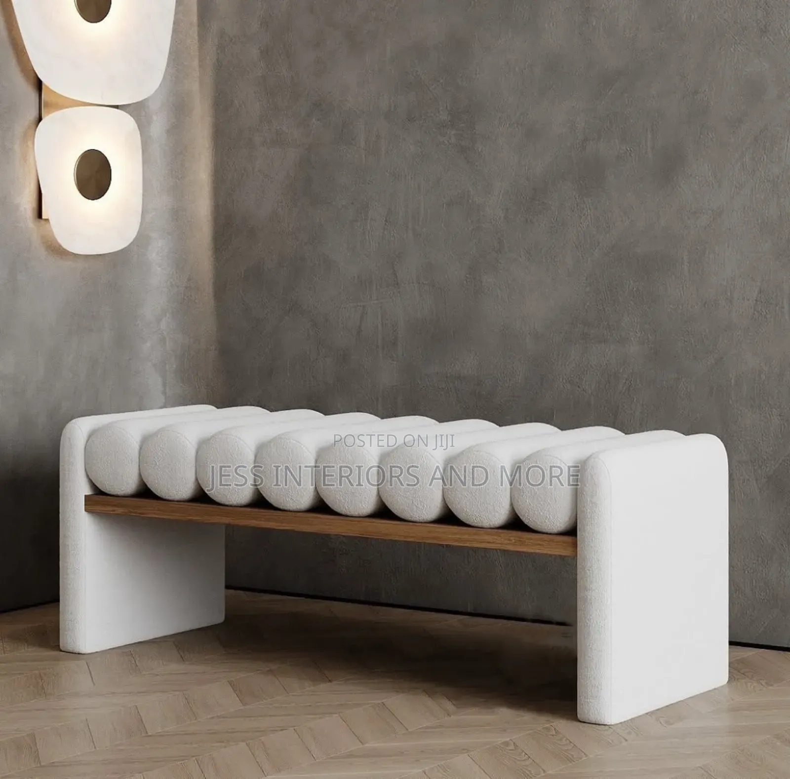 Accent Bench for Bedroom, Entryway(Boucle)
