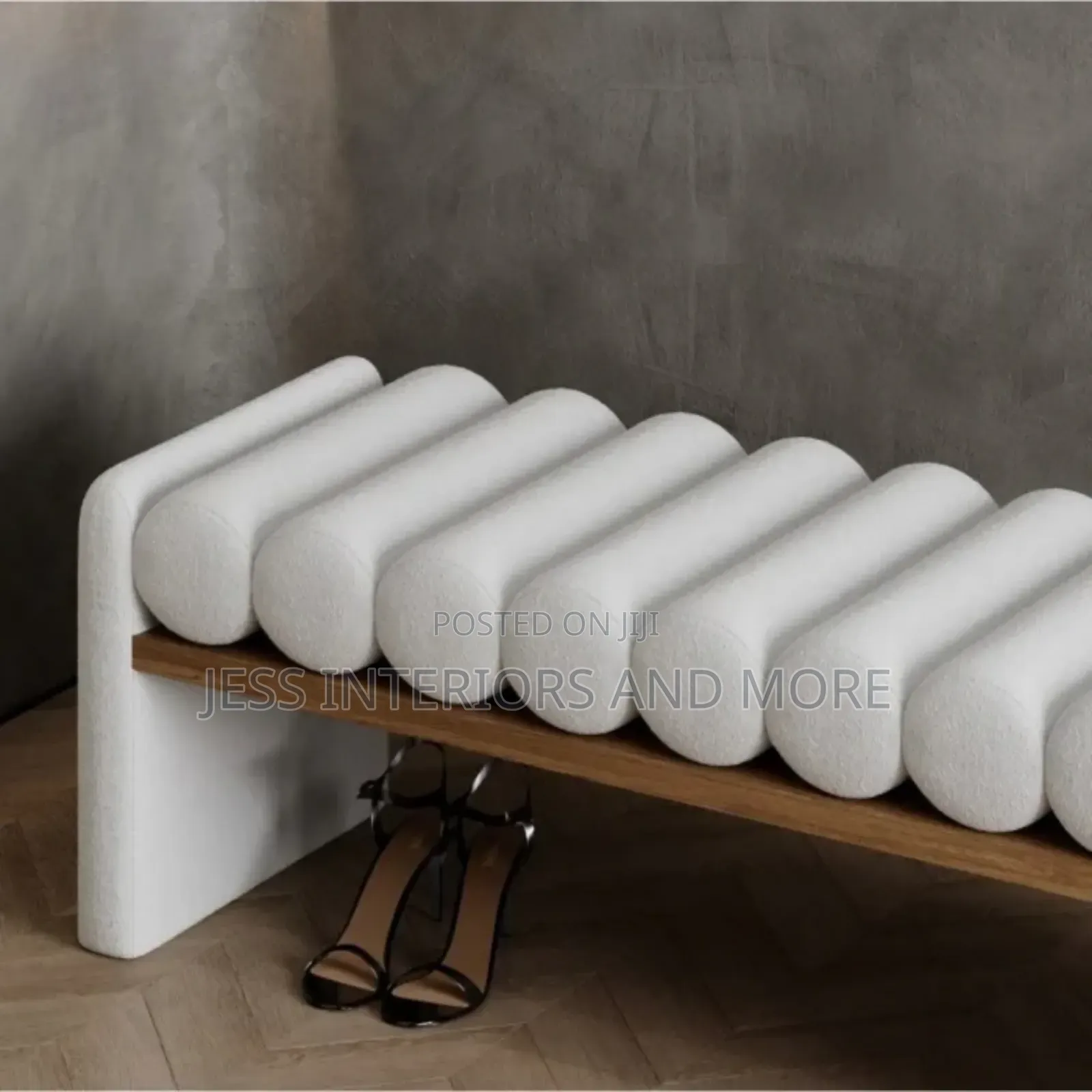 Accent Bench for Bedroom, Entryway(Boucle)