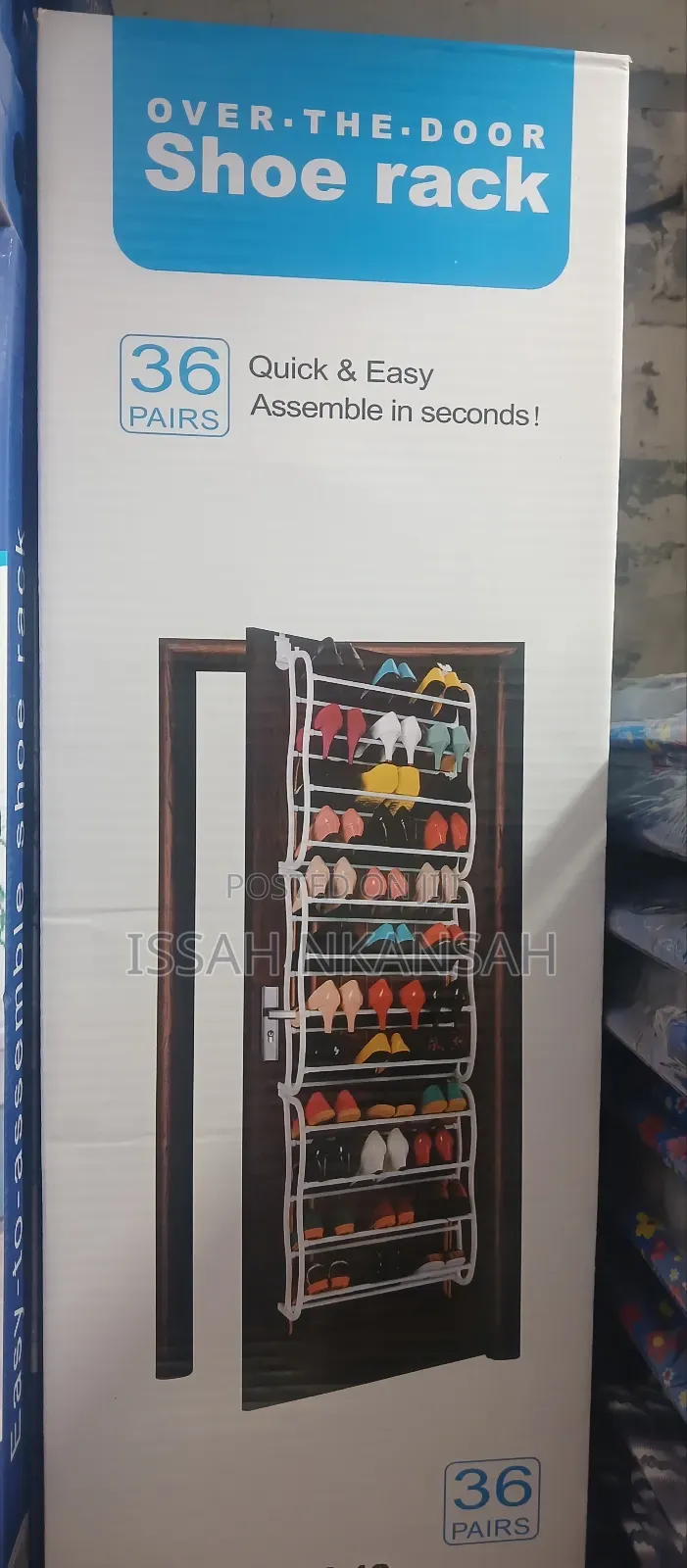36 Pair's Over the Door Shoes Rack