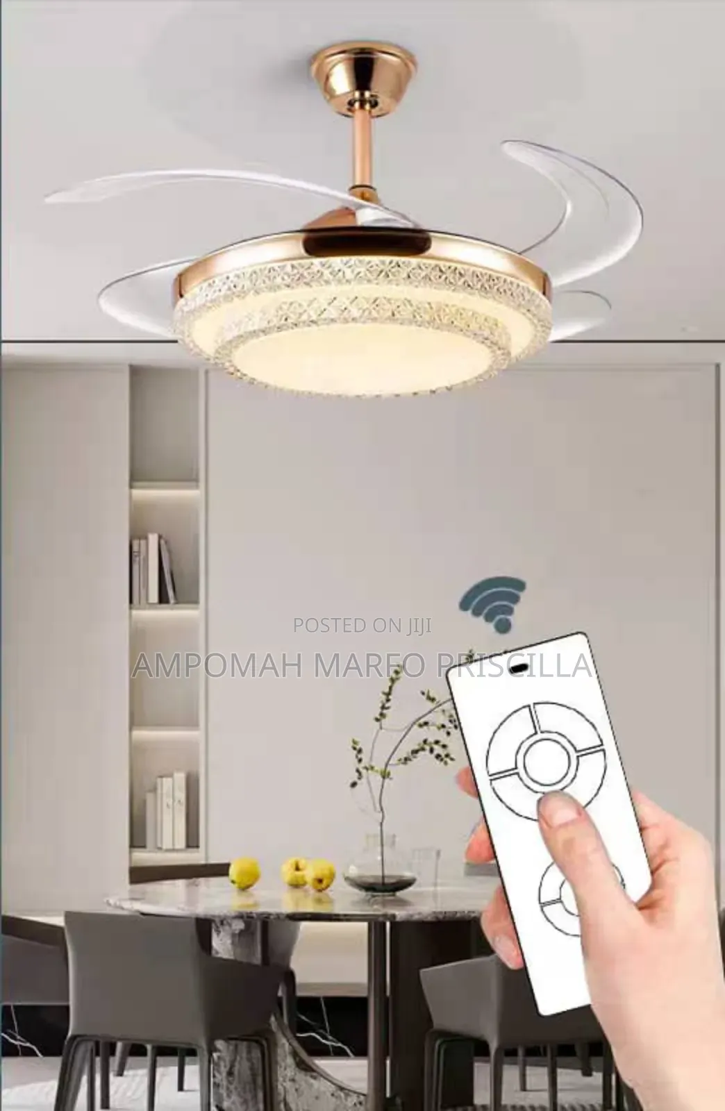 Chandelier Bluetooth Fan Light