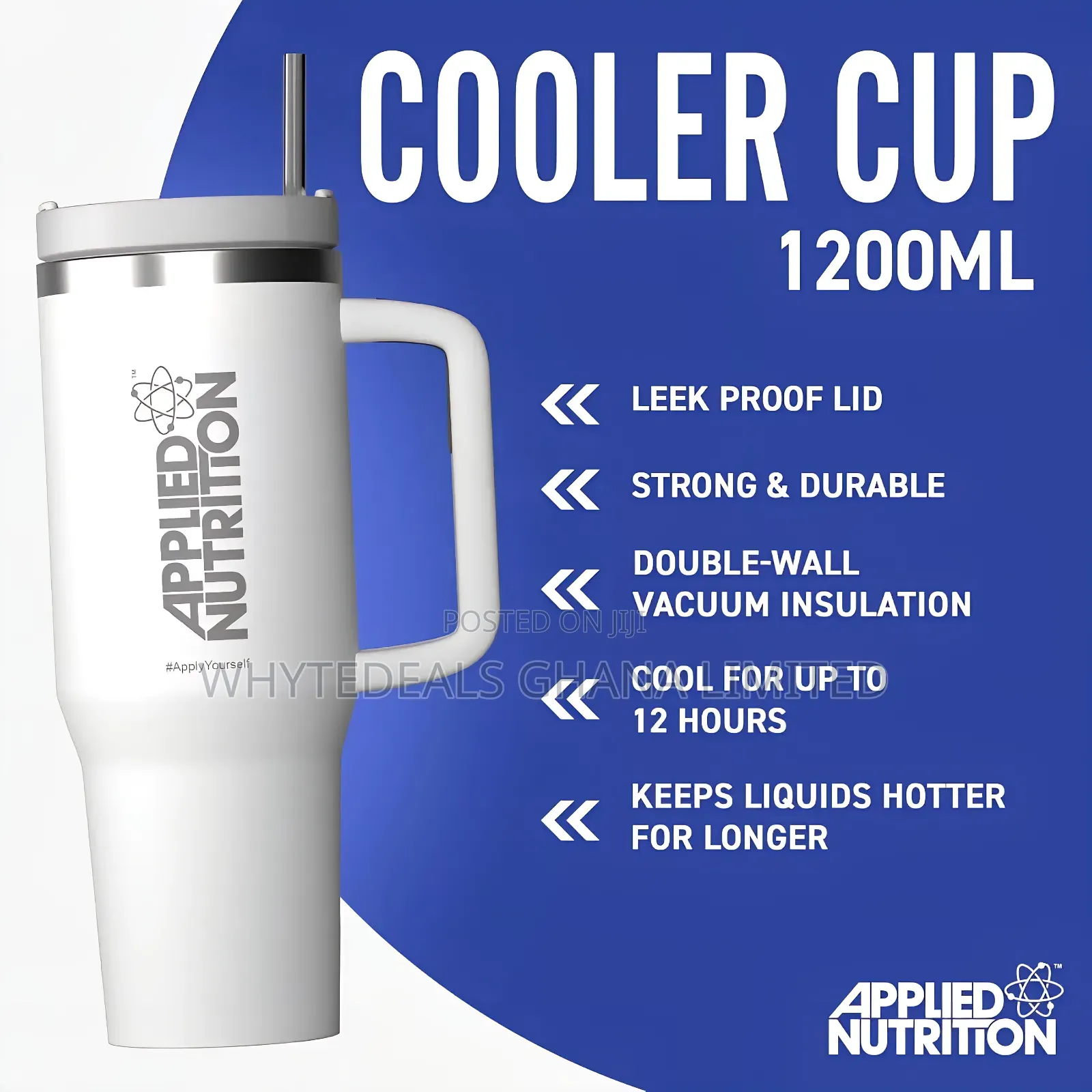 Applied Nutrition Cooler| 1.2l|Office|Gym|Keep Beverage Cold For 11hrs