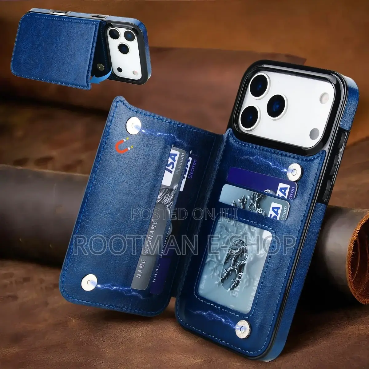 Max Leather Flip Wallet Card Holder Case for iPhone 17 Pro and Pro Max