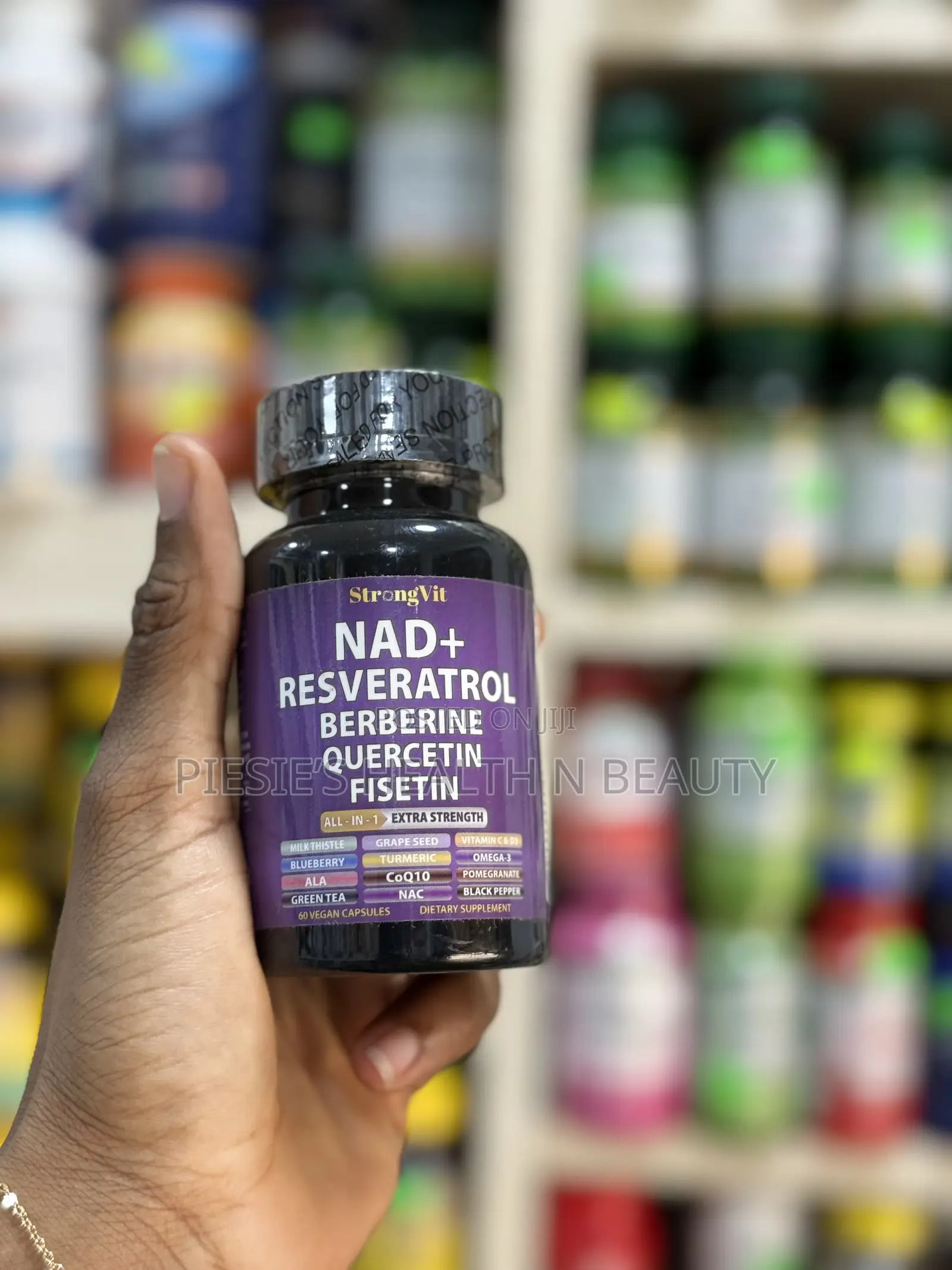 Strongvit Nad Resveratrol With Berberine Quercetin Coq10 Anti-Aging