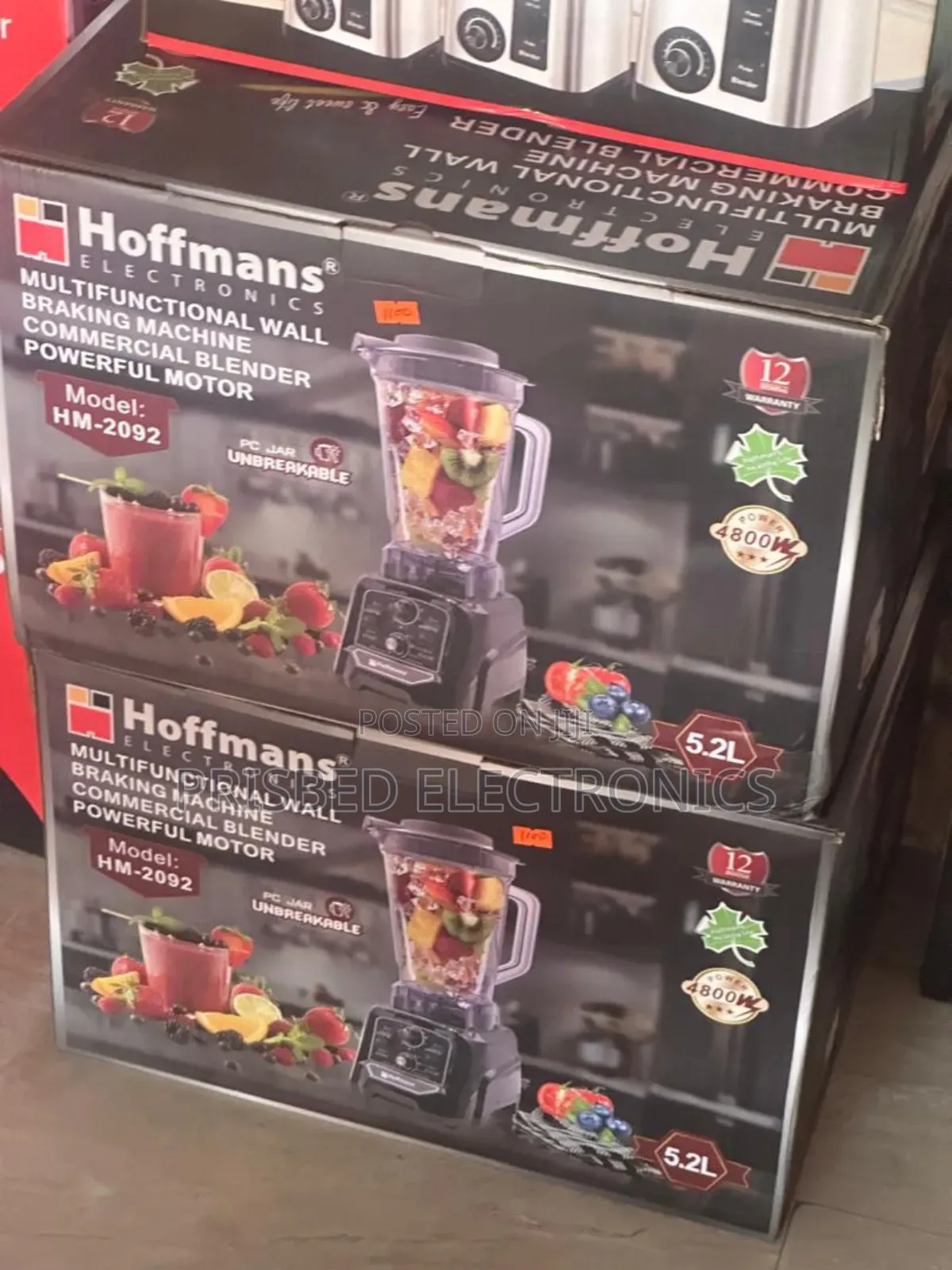 Hoffmans 5.2 Litres Commercial Blender 5.2 Liters