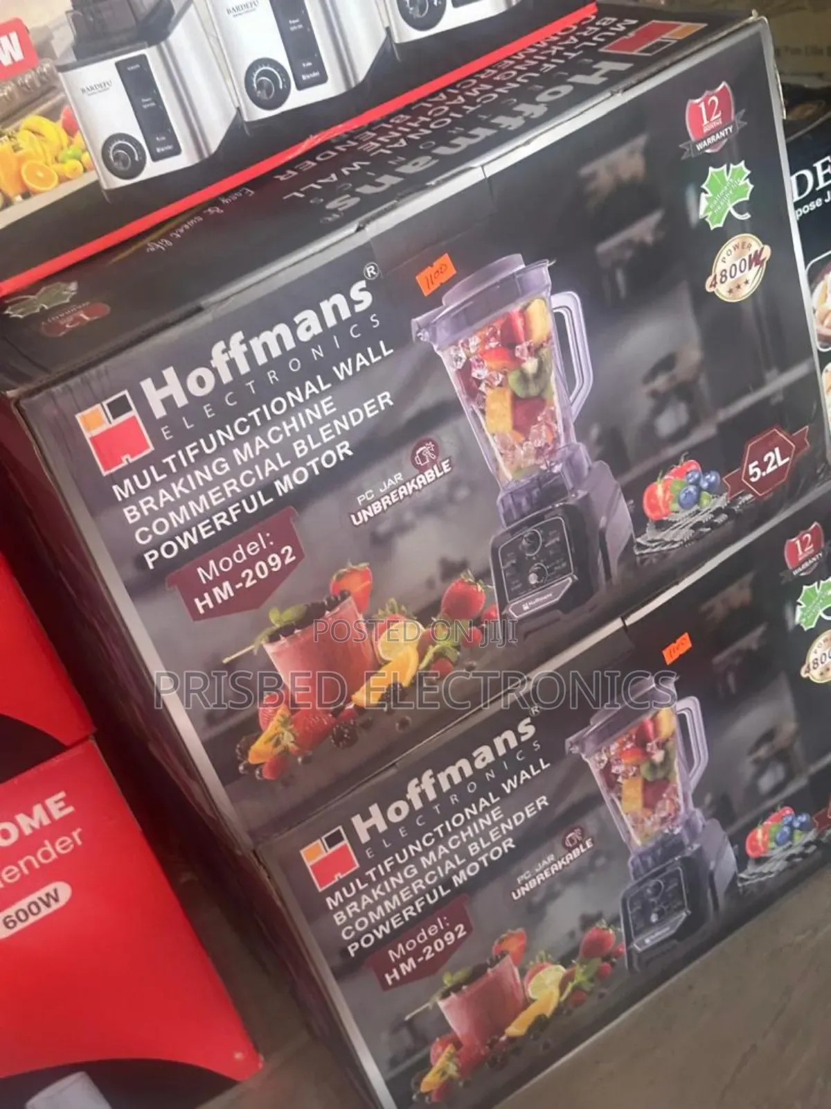 Hoffmans 5.2 Litres Commercial Blender 5.2 Liters