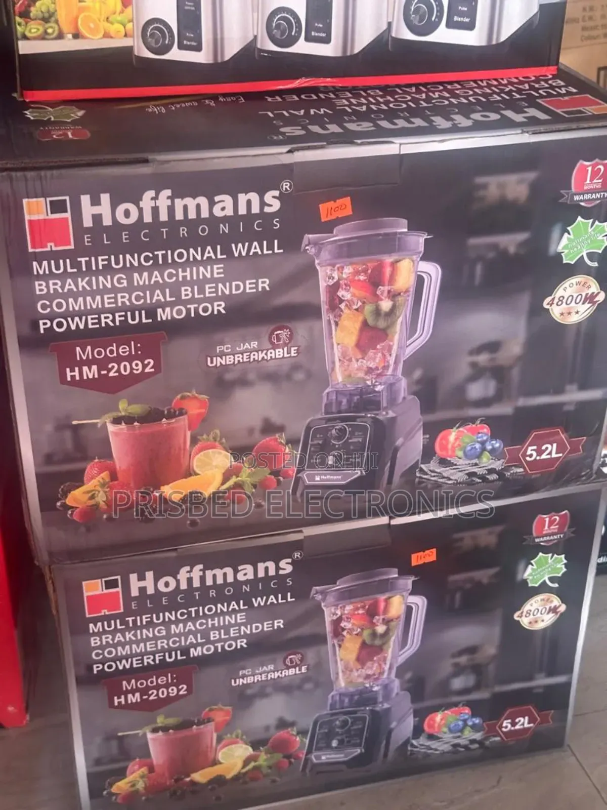 Hoffmans 5.2 Litres Commercial Blender 5.2 Liters