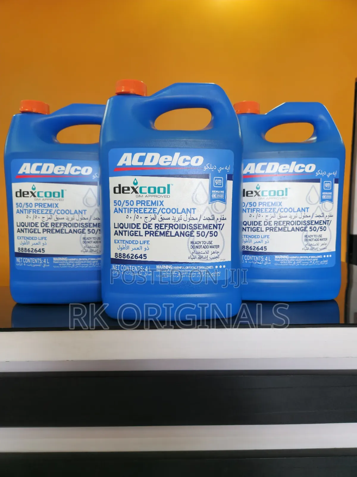 AC Delco Dexcool Orange Coolant Antifreeze 4l
