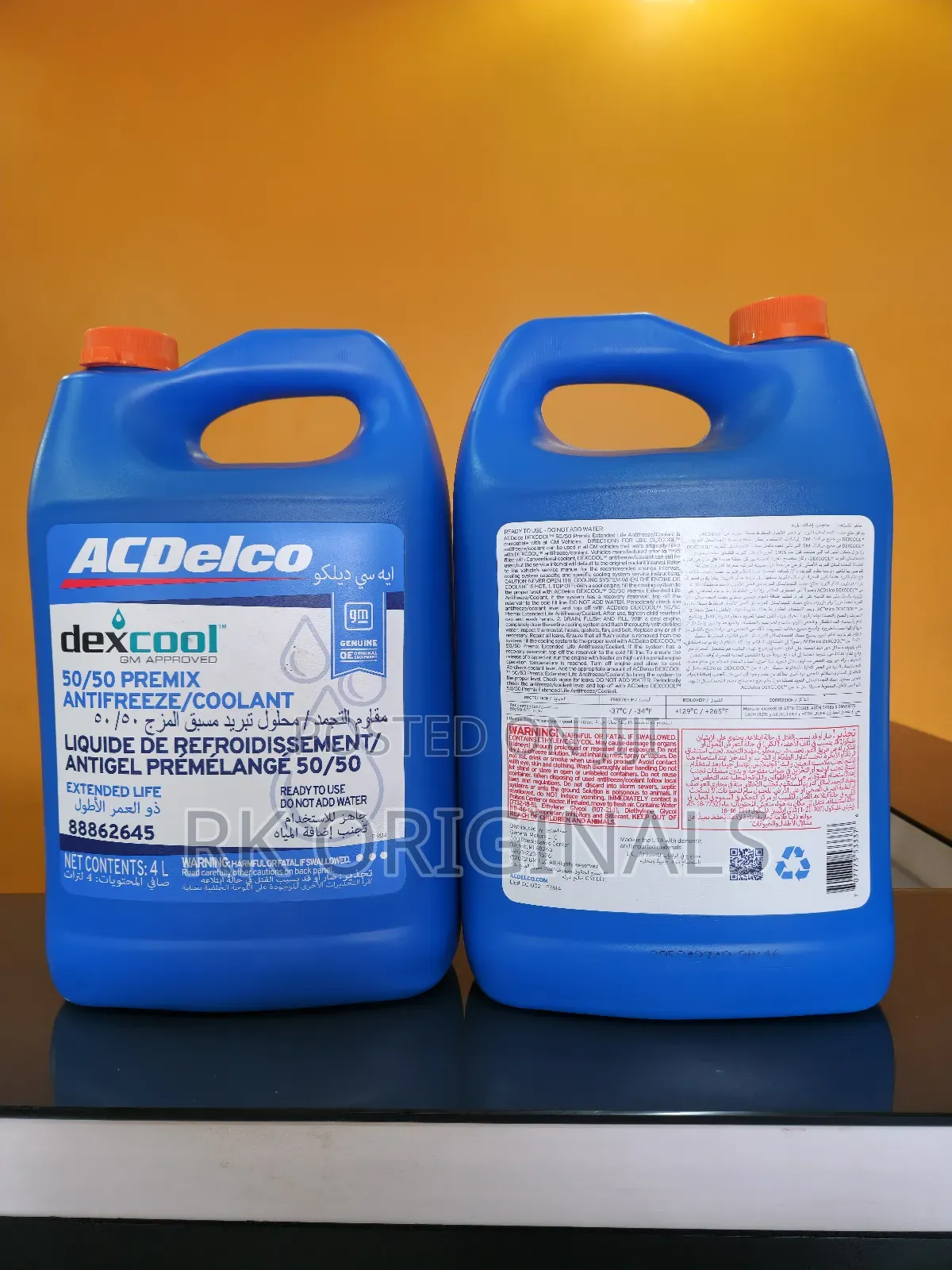 AC Delco Dexcool Orange Coolant Antifreeze 4l