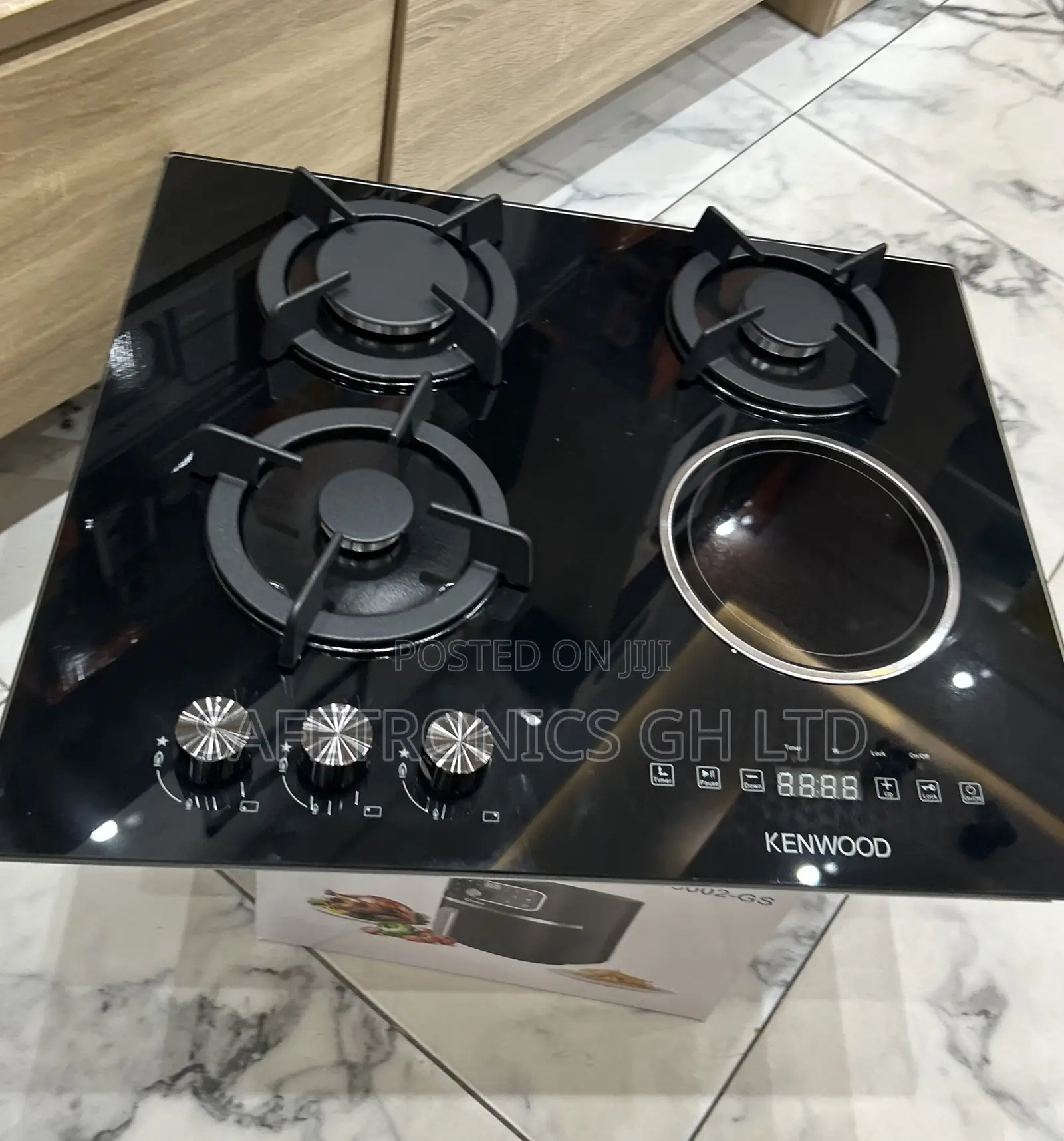 Order Perfect Black Ceramic Kenwood in-Built 3 Gas 1 Electric Cooker