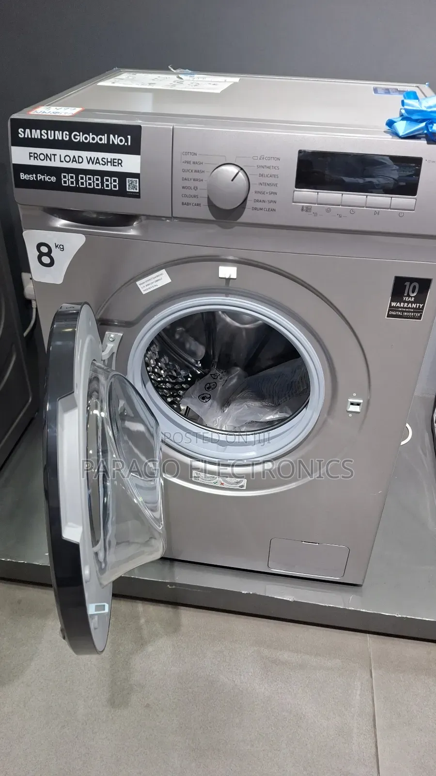 Samsung 8kg Front Load Full Auto Washer Washing Machine
Ww80t3040bs/Nq