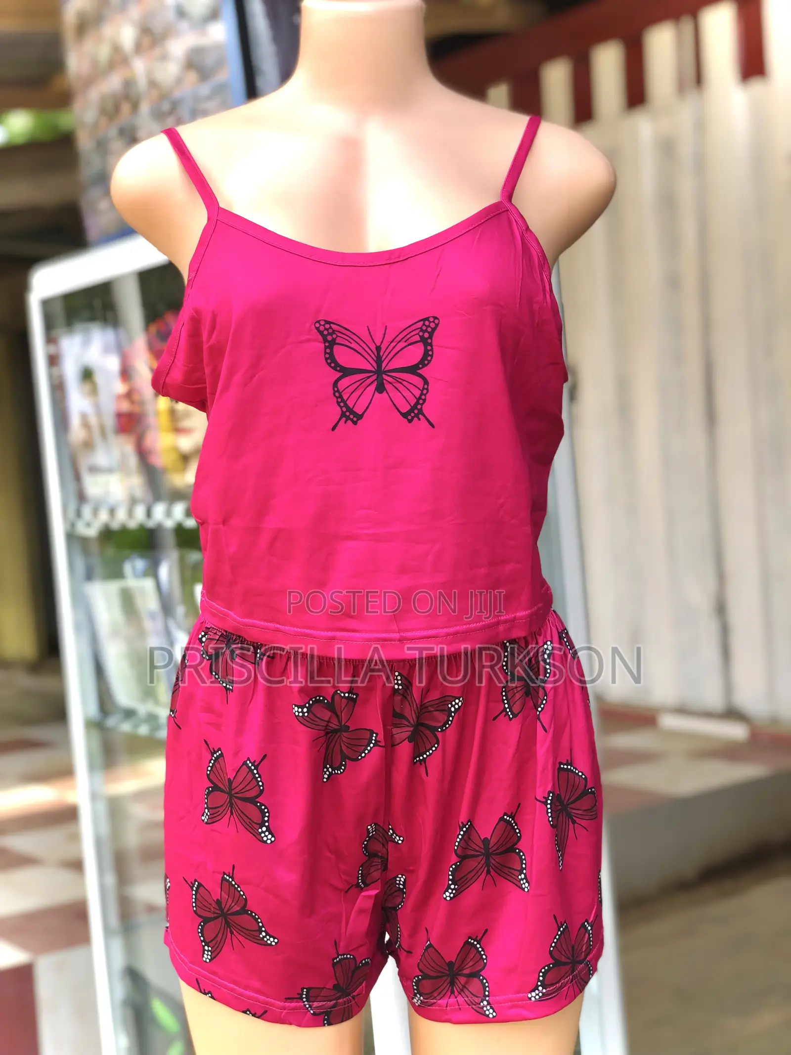 Two Piece Ladies Night Wear - Pink -Xl