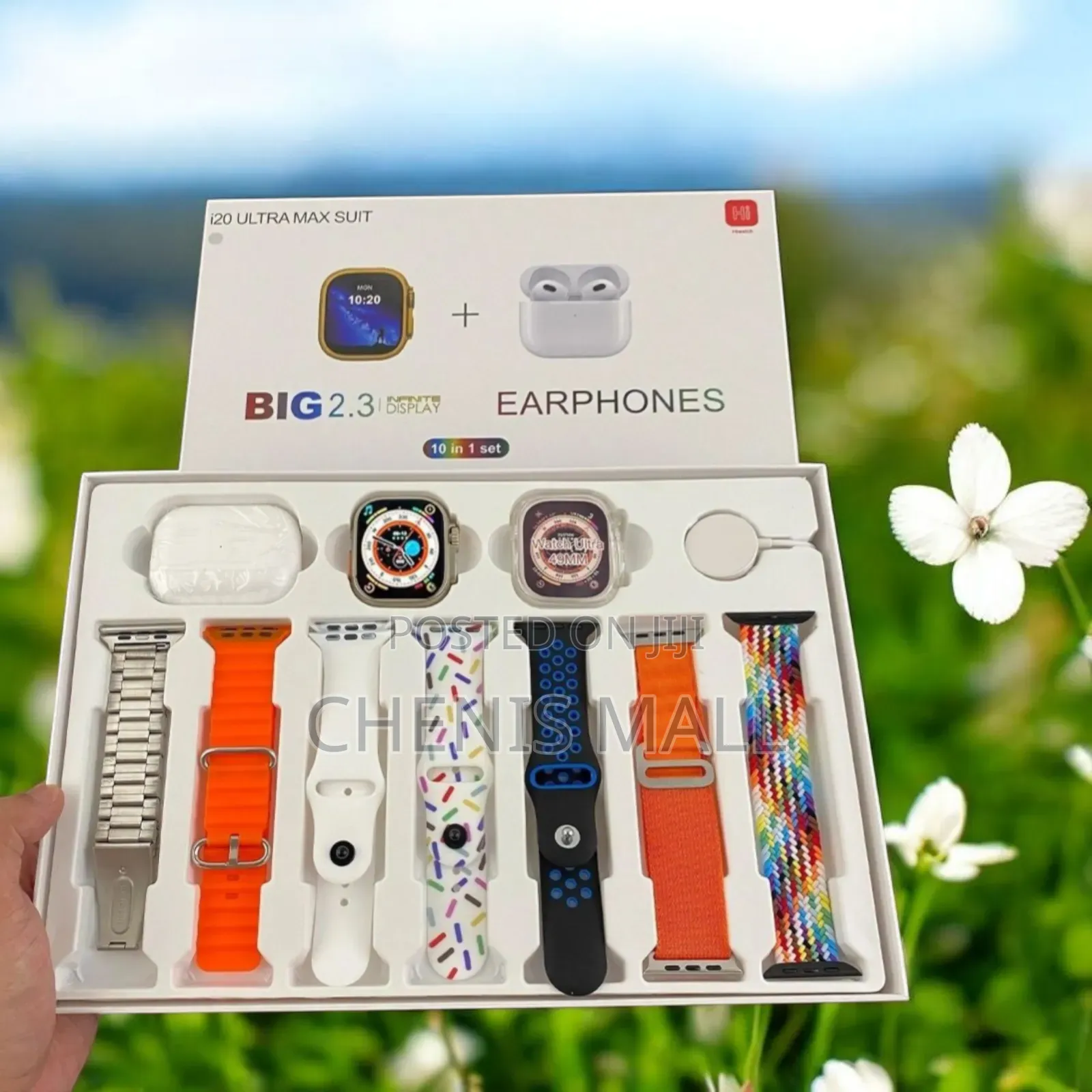 I20 Ultra Max Suit Combination Smartwatch 10 in 1 Set (526262)