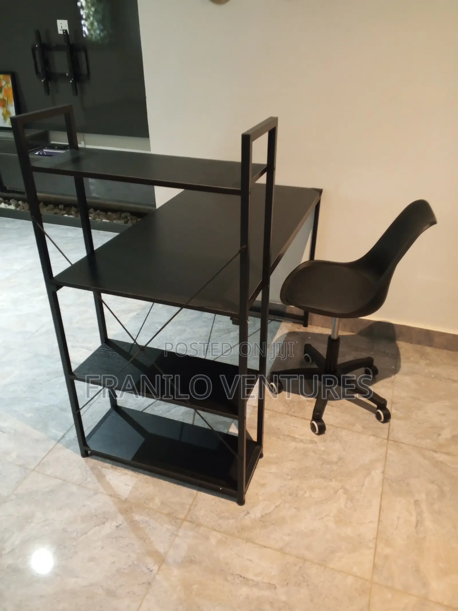 Modern Desk With Shelves